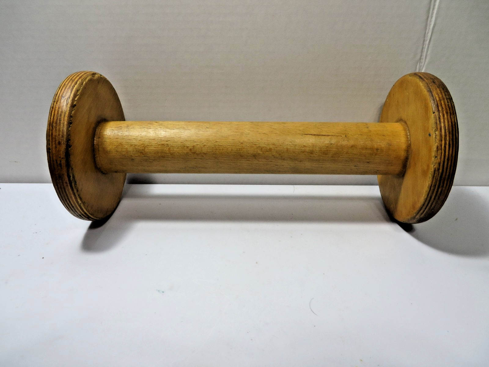 Vintage Wooden Industrial Textile Spindle – Halifax Mill – 11.5\