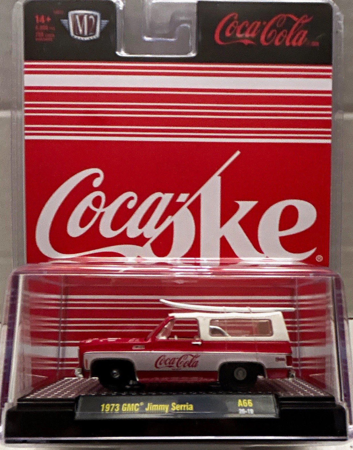 Coca-Cola 1973 GMC Jimmy Sierra Red/White Diecast Truck & Car Reproduction