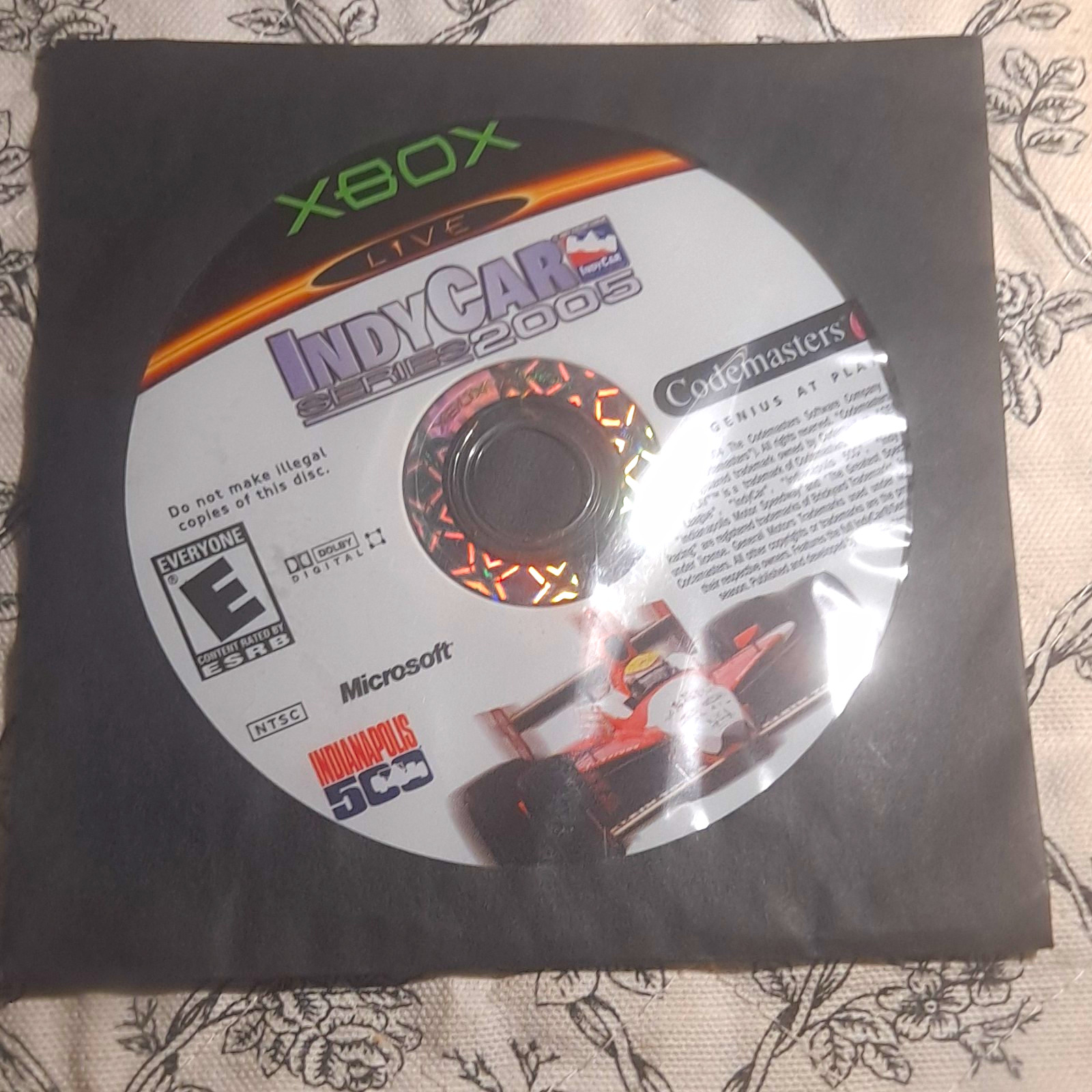 Codemasters IndyCar Series 2005 Xbox Racing E Everyone NTSC-U/C Disc only 