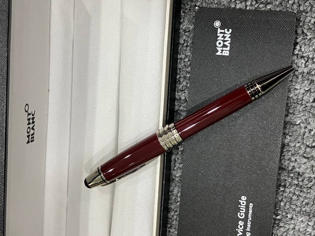 Luxury Mont blanc John F. Kennedy Red Burgundy Ballpoint Pen Gift - New In Box