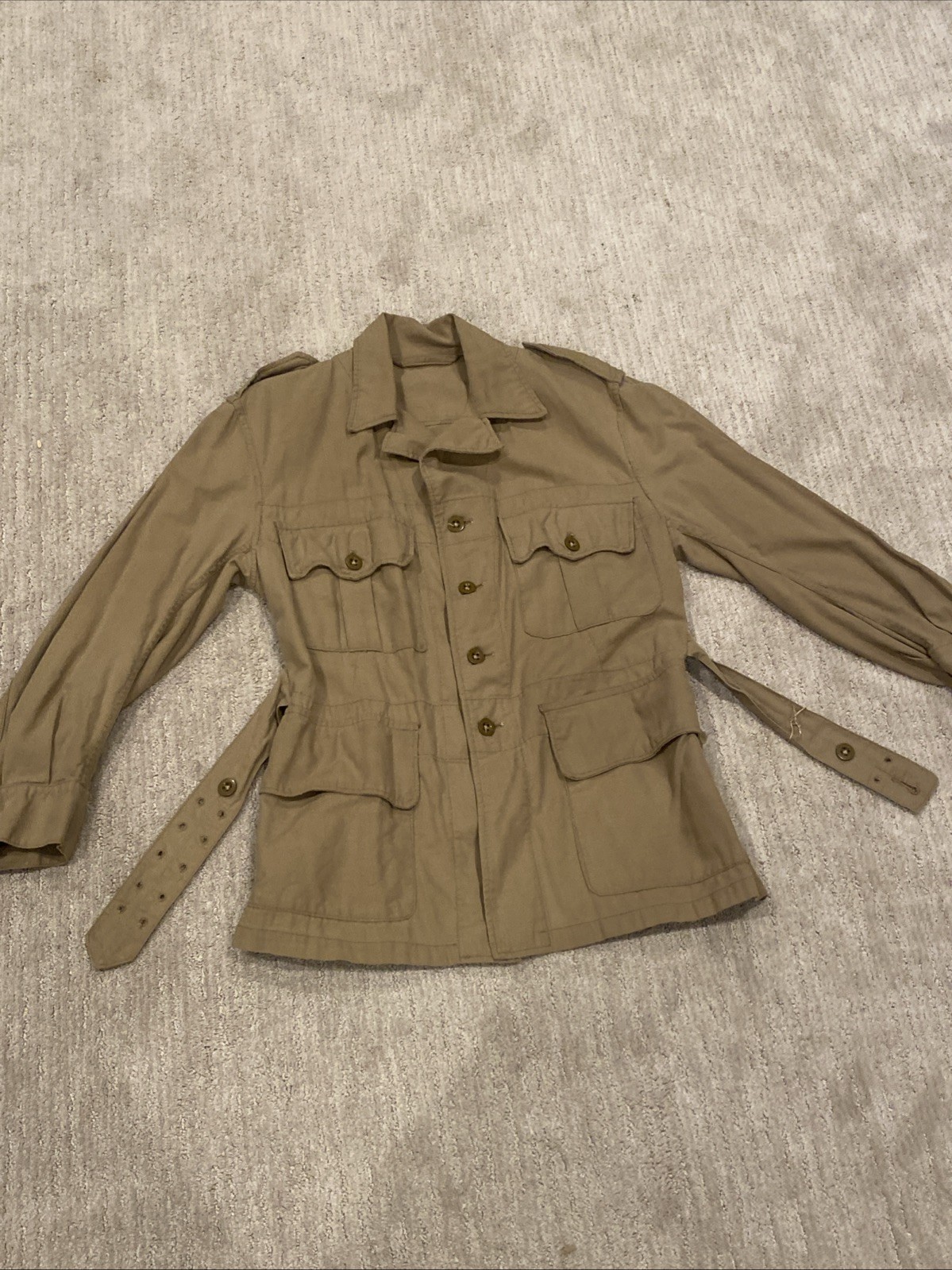 Vintage British Military Bush  Jacket Fryer & Co. Ltd 1955 Size 3 - Small