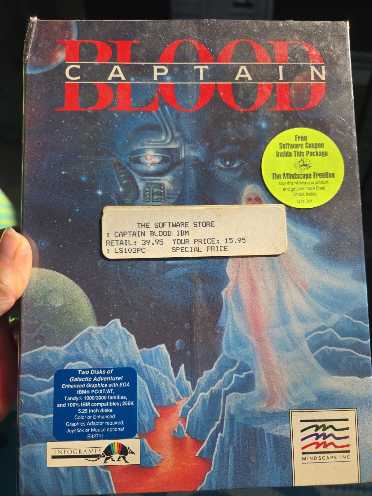 1988 Captain Blood IBM PC 5.25 Disk Sealed