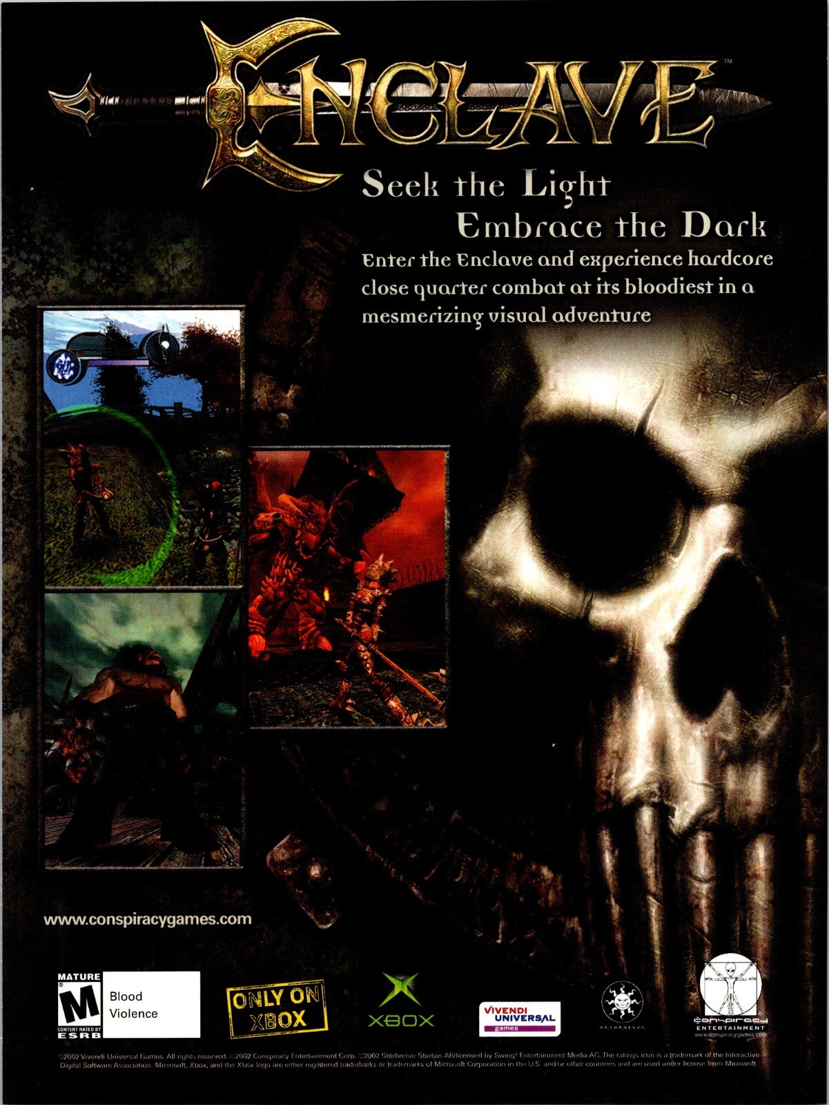 2002 • ENCLAVE video game for XBOX  print ad • 2000s Y2K CA-24