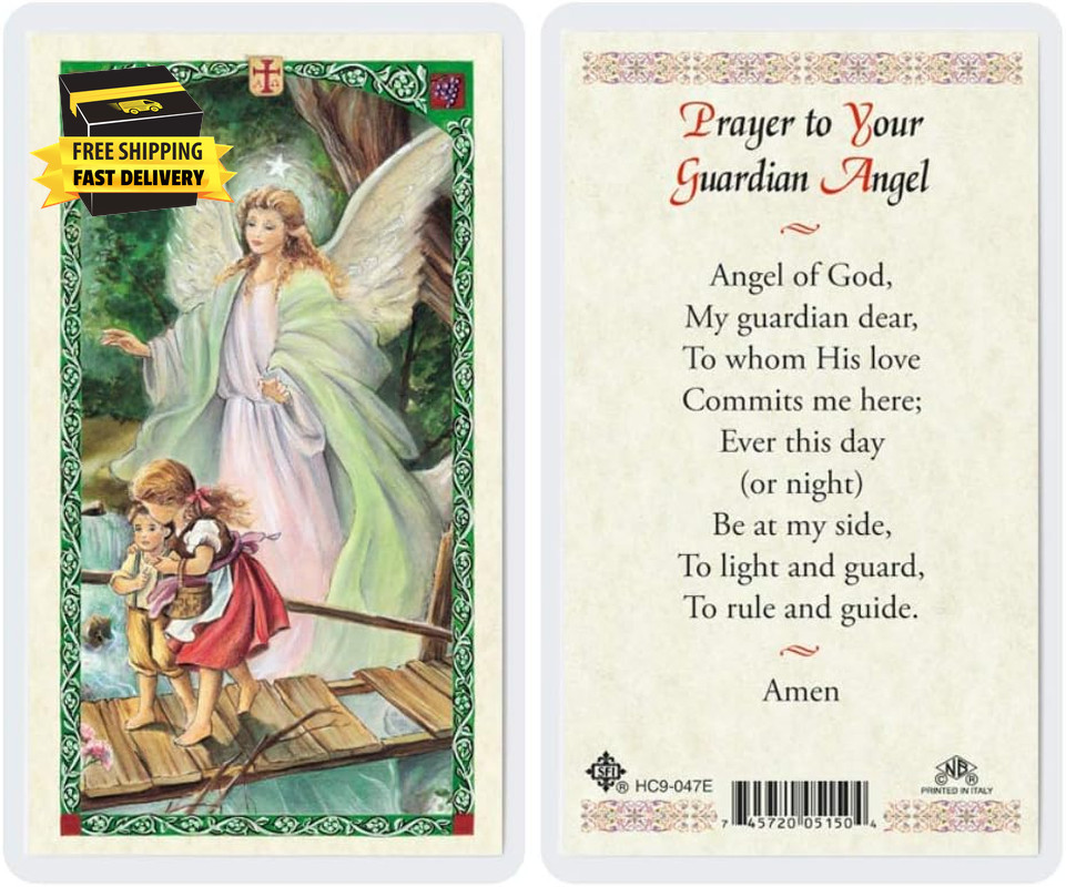 Prayer to Your Guardian Angel Holy Card (HC92E) -047- Laminated