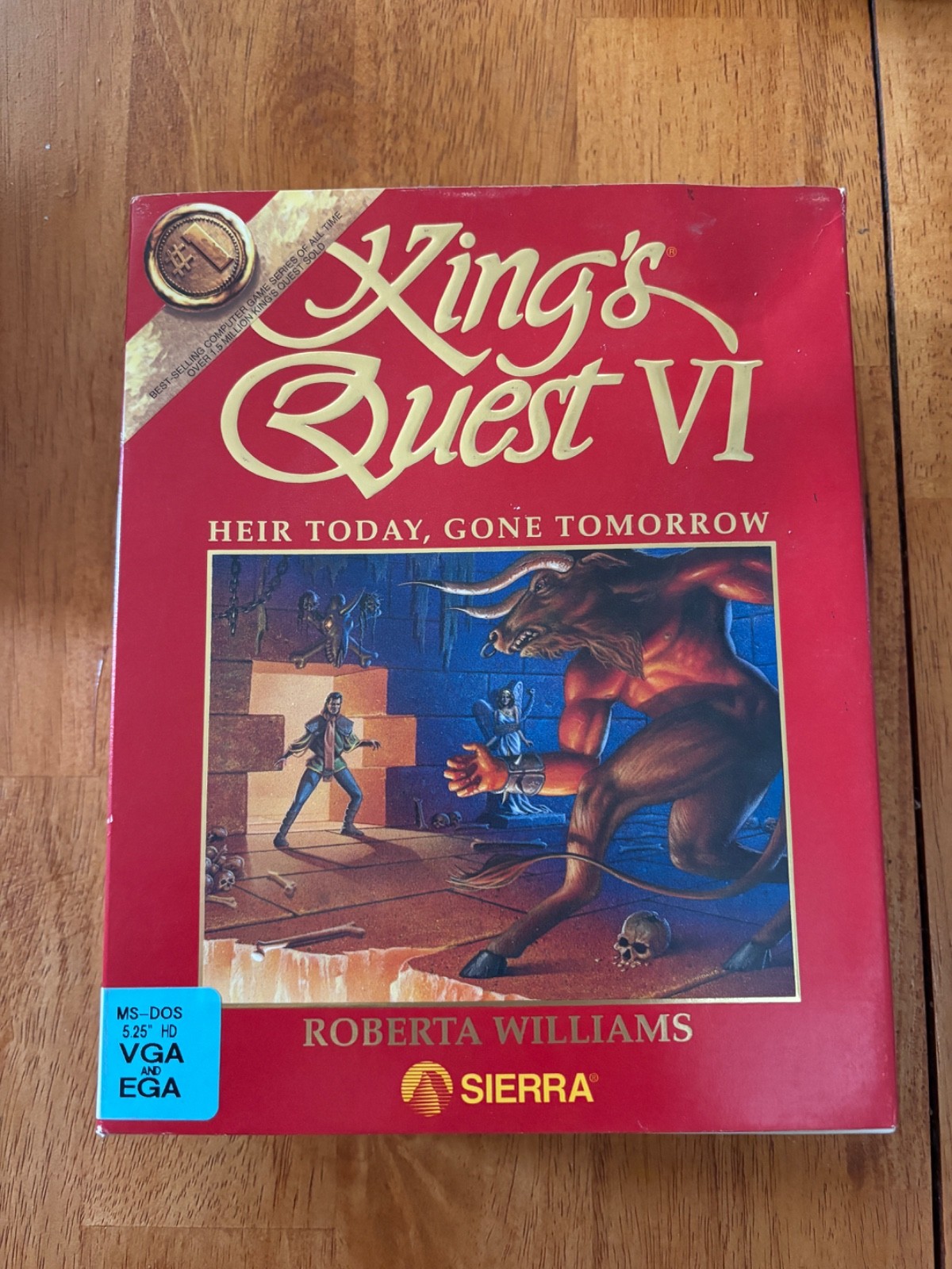 King's Quest VI 6 Red BIG BOX PC MS-DOS WIN Sierra 5.25