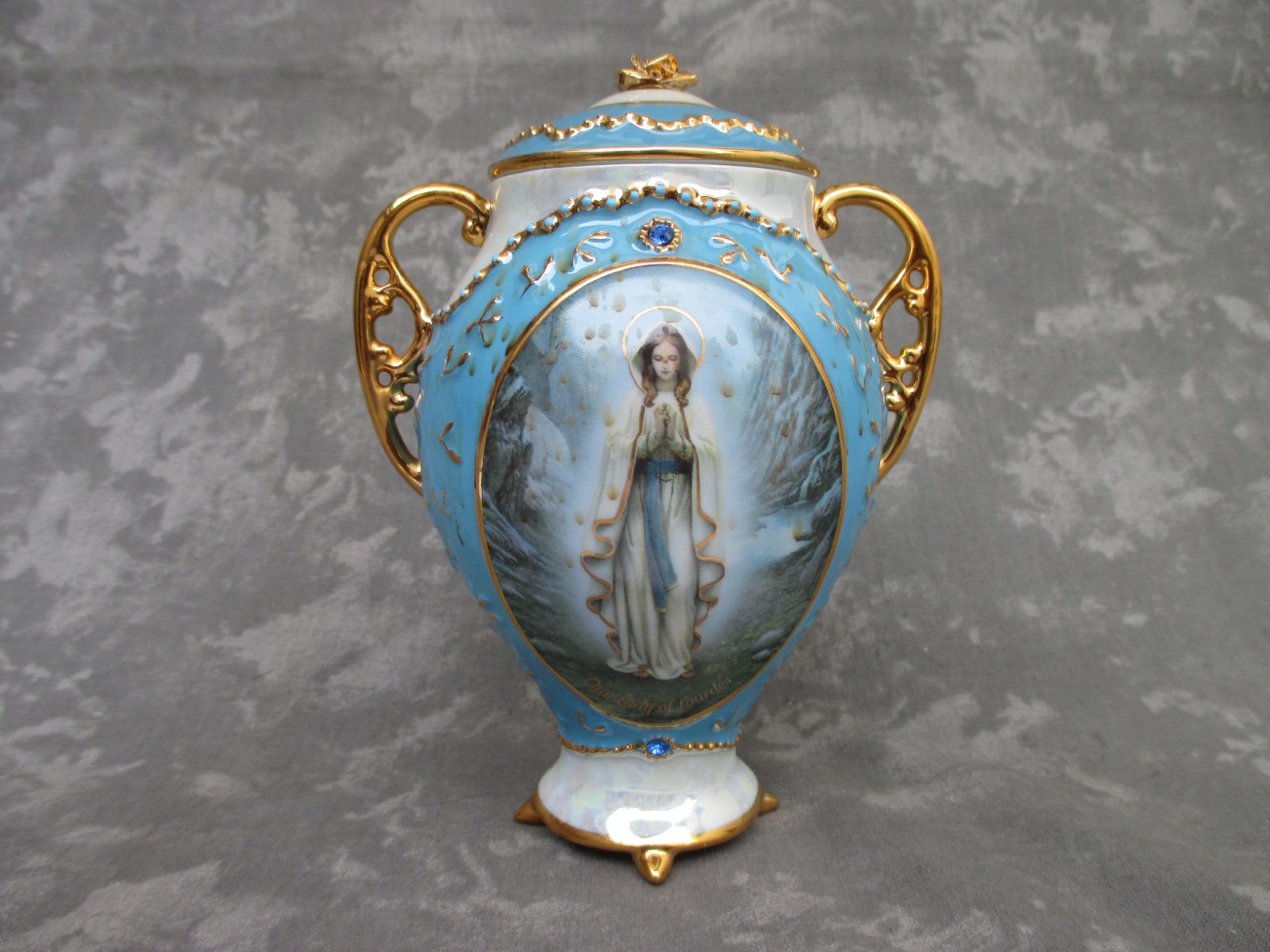 Ardleigh Elliott Visions of Mary Porcelain Music Box - Our Lady of Lourdes