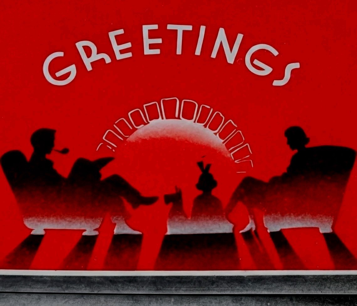 Lot 12 Vintage Christmas Gift Cards Unused 1930\'s 1940\'s Art Deco Silhouette Red