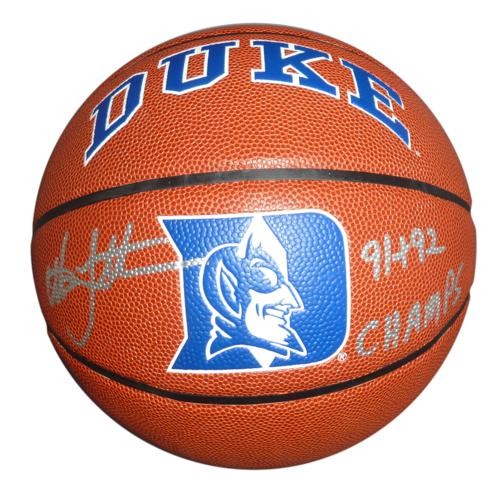 Christian Laettner Autographed Duke Blue Devils Full-Size Basketball w/ 