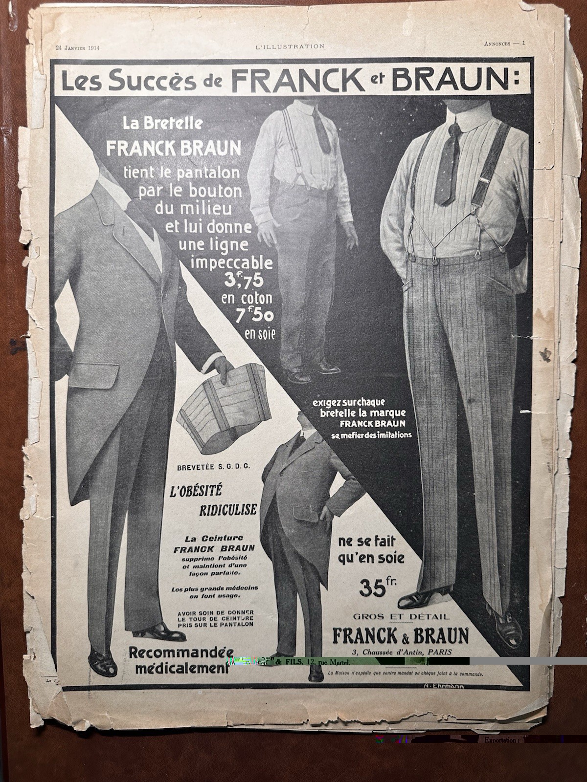 L'ILLUSTRATION Vintage French Print Ads 1914 Black White Original 10 pages