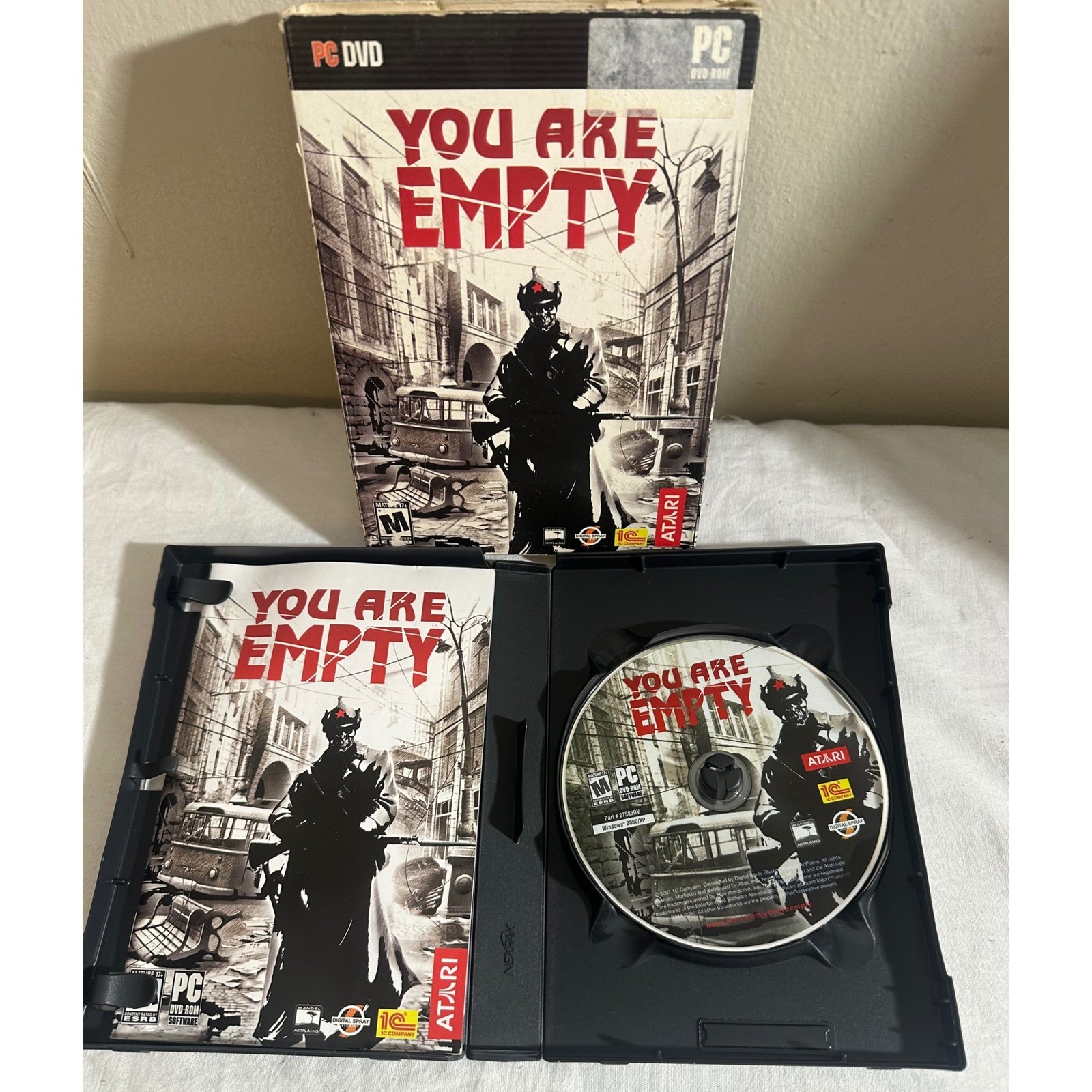 You Are Empty PC Game 2007 CIB Atari Cult Survival Horror W/ Slipcover Manual