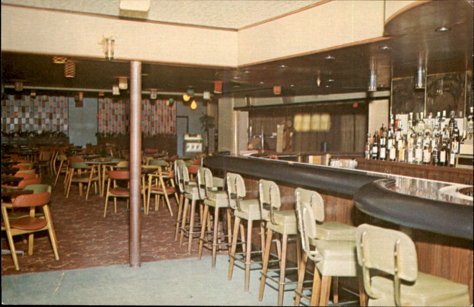 Corner Brook Newfoundland Hotel Lounge c1950s-60s Vintage Postcard