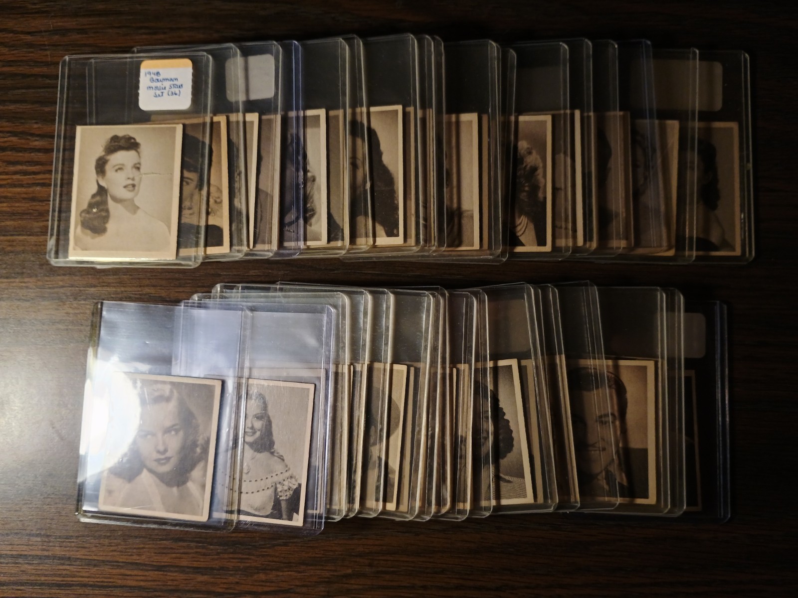 1948 Bowman Movie Stars Complete Set Of 36