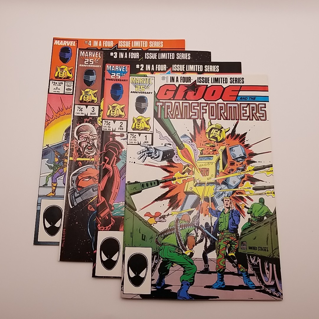 Vintage G.I.Joe And The Transformers 1 - 4 Complete Limited Series Marvel Comics