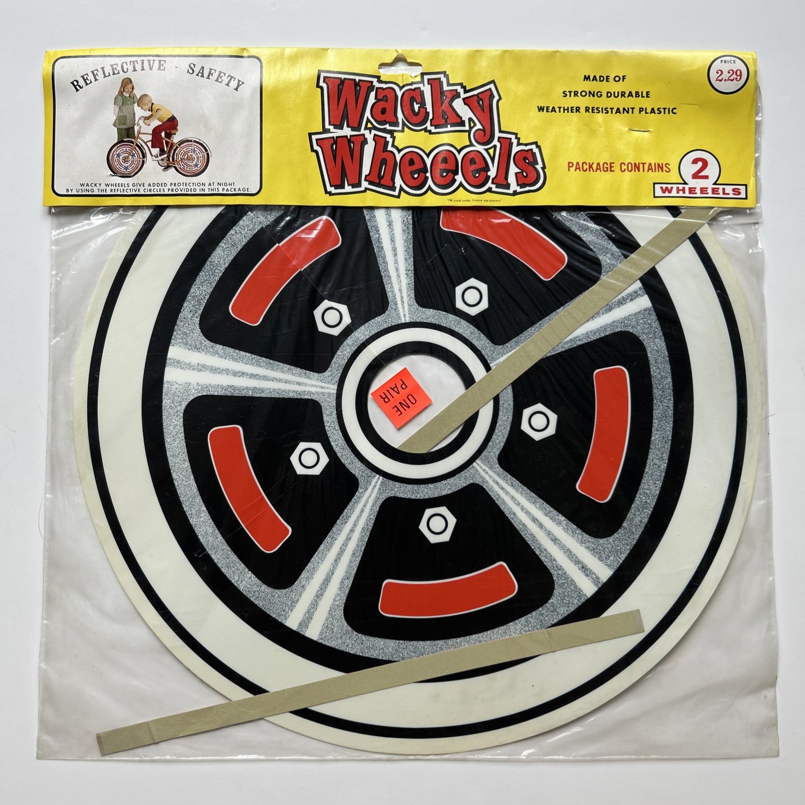 Vintage Wacky Wheels Bicycle Wheel Inserts NOS Reflective Mag BMX Bike Original