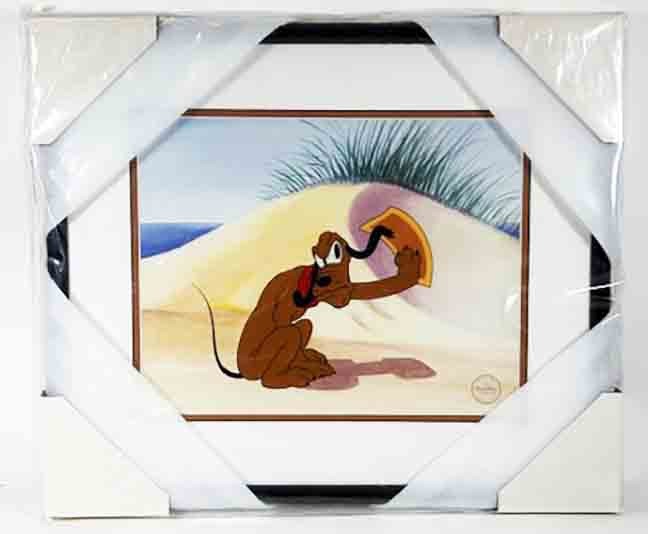 Disney's Beach Picnic Framed Sericel, Pluto, 
