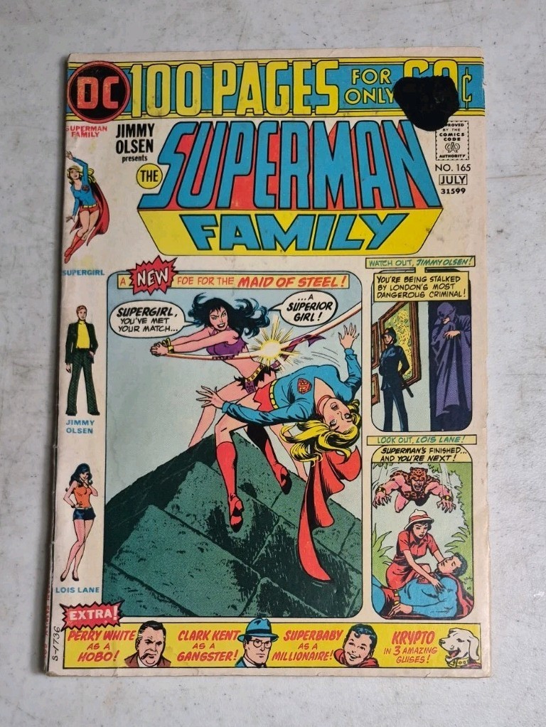 The Superman Family #165 (DC Comics June-July 1974) 100 Pages, Supergirl feature