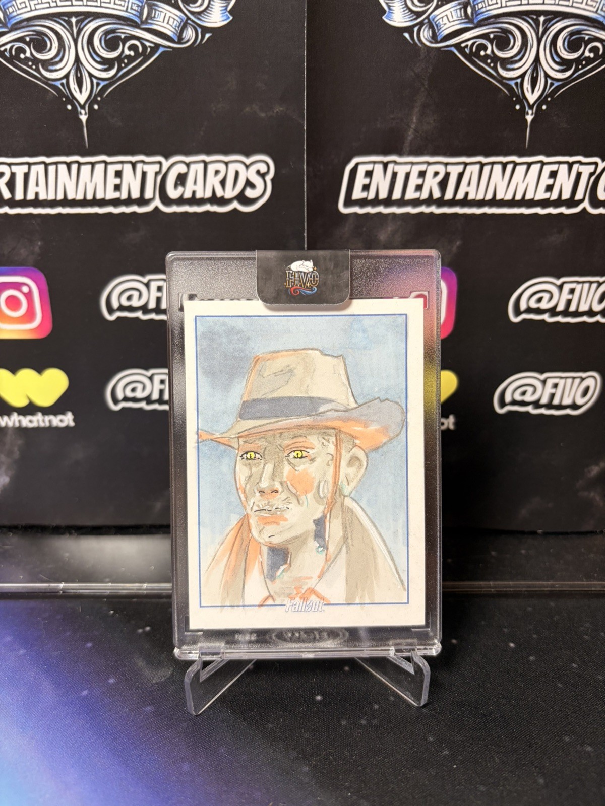 Nick Valentine FALLOUT ULTRA-PREMIUM (Dynamite 2019) SKETCH CARD by MARK STROUD