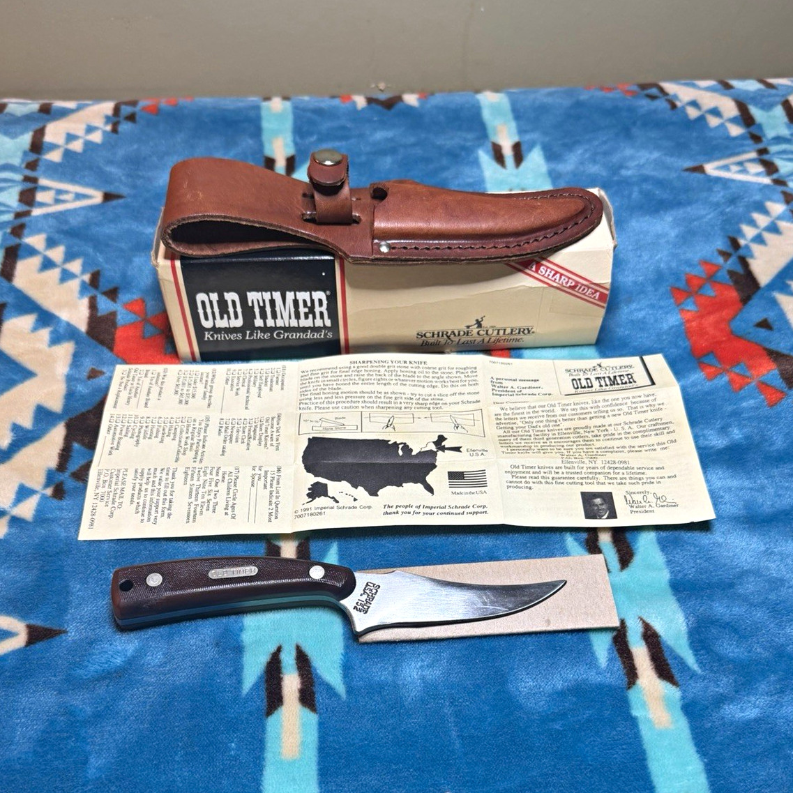 Vintage Schrade USA 152OT Old Timer Sharpfinger Knife NIB NOS Complete 1991 Mint