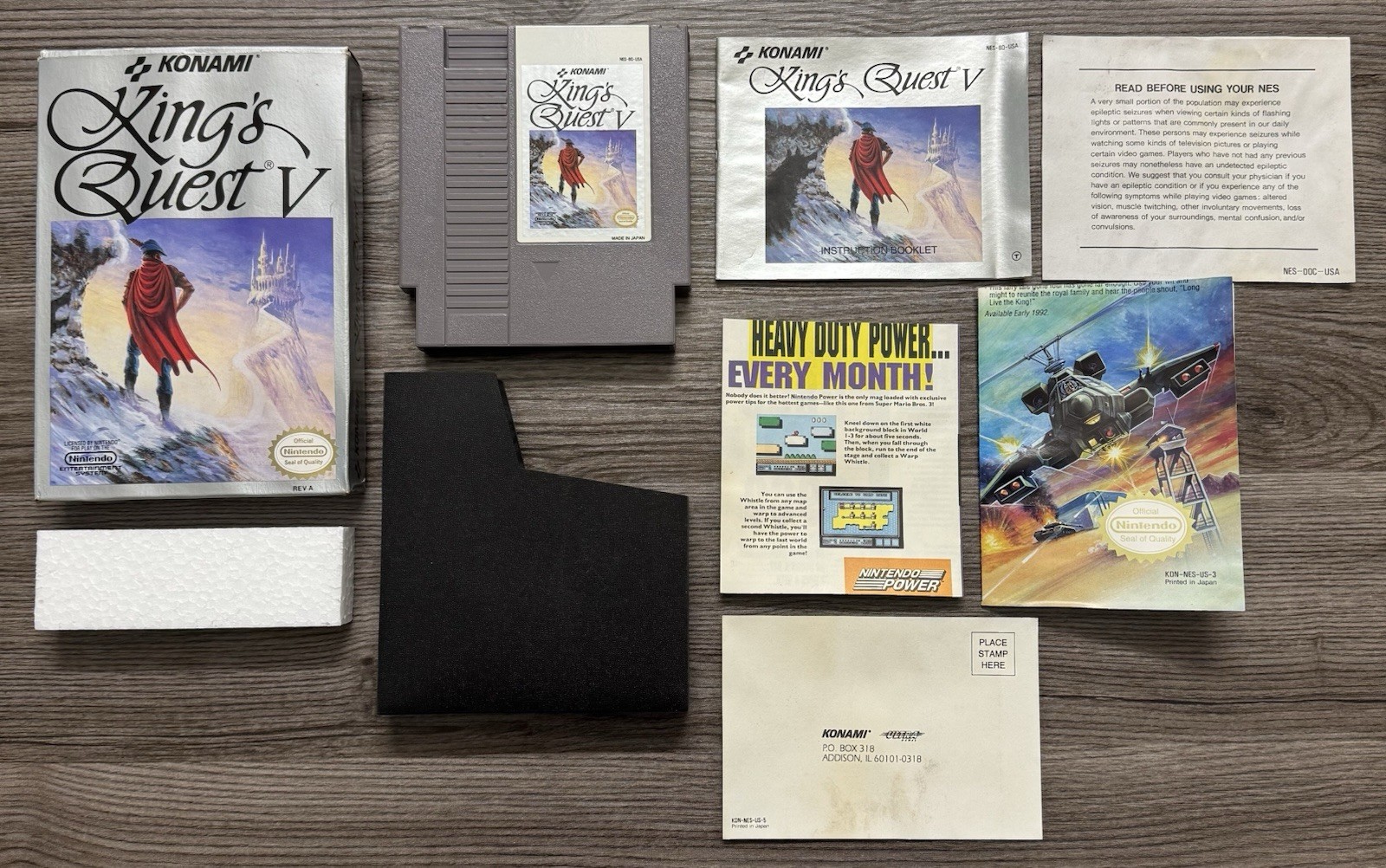 King's Quest V 5 NES CIB Complete In Box w/ Manual & Inserts