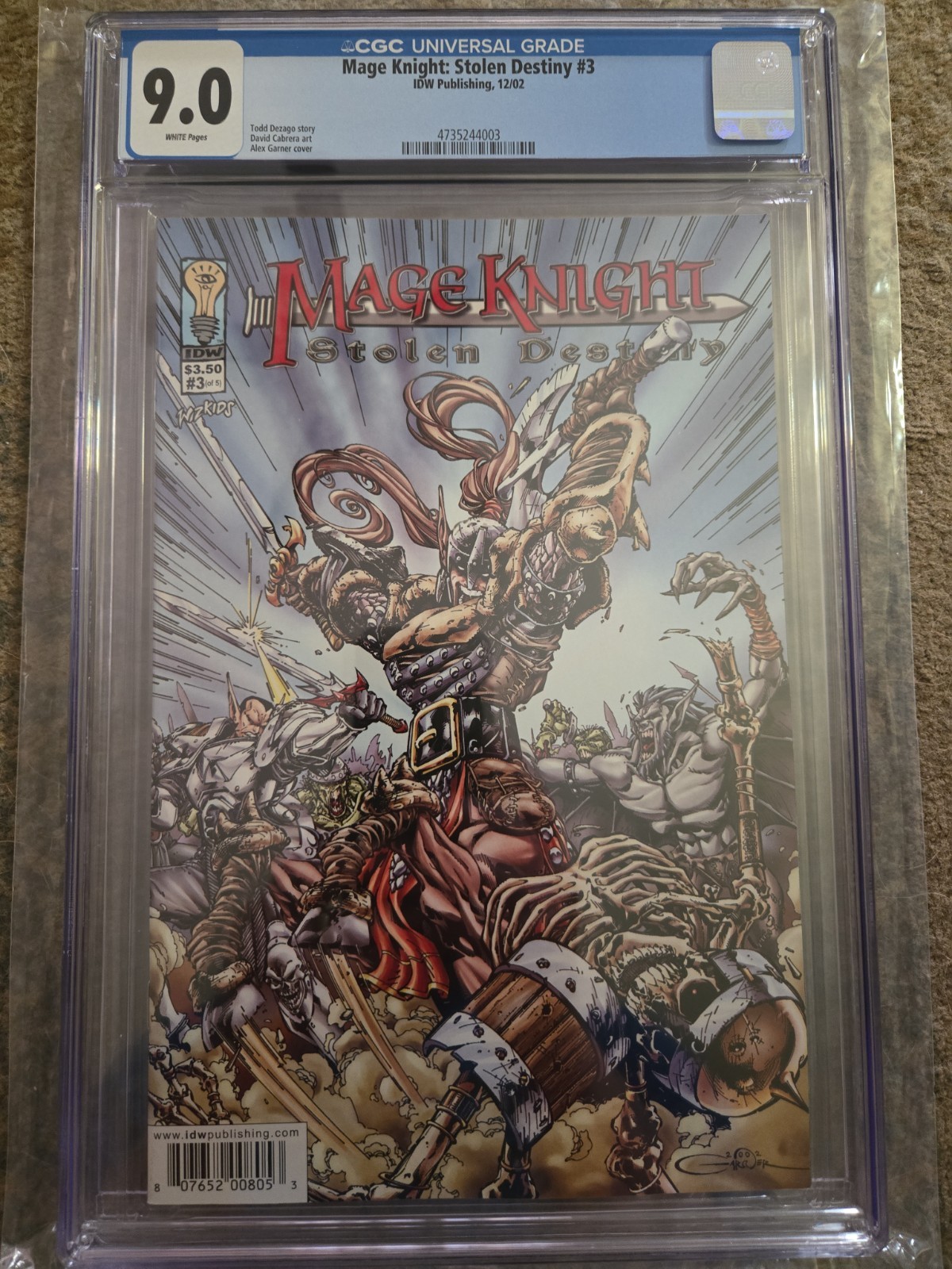 Mage Knight Stolen Destiny  #3 IDW Publishing  CGC 9.0 White Pages