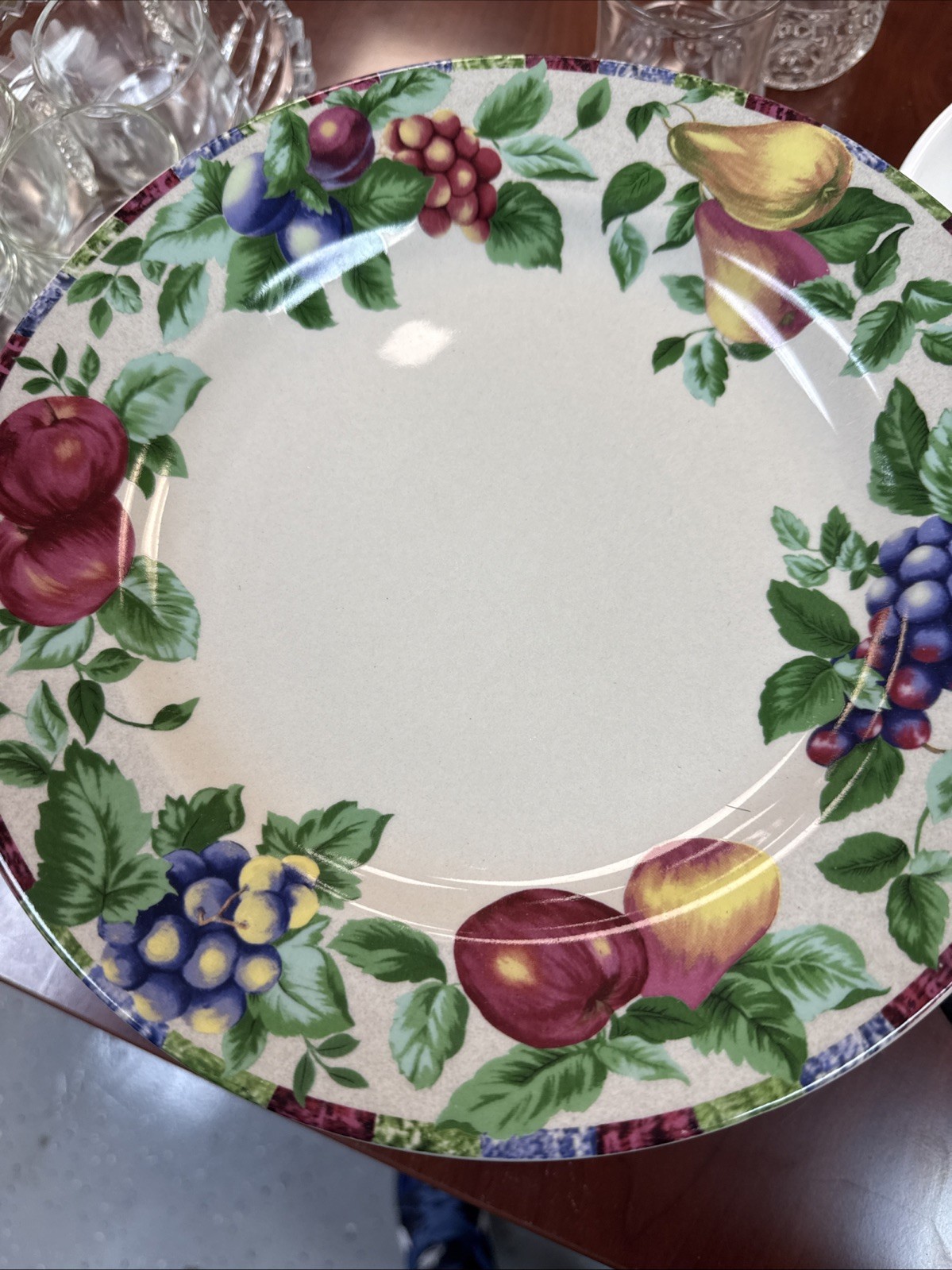 Sakura Evolution Sonoma Fruits 11” Melamine Dinner Plates Set of 12