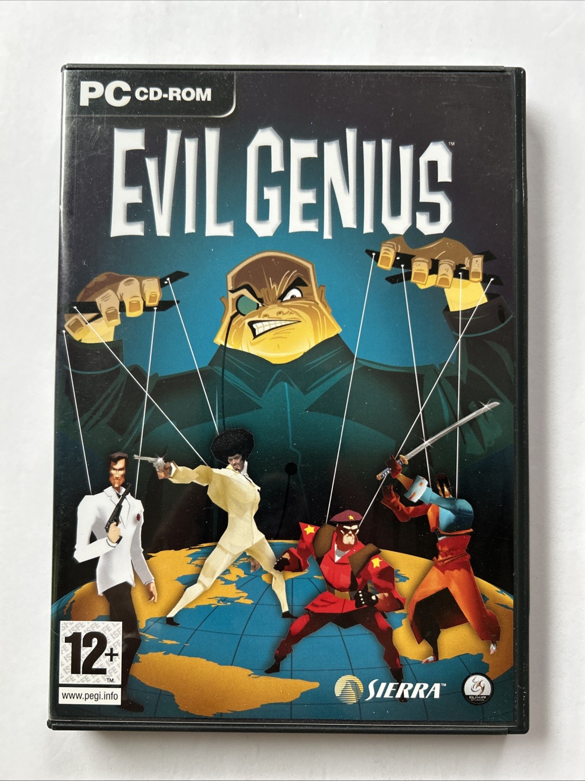 Evil Genius PC CD-ROM Game 2004 Sierra Strategy Sim Windows