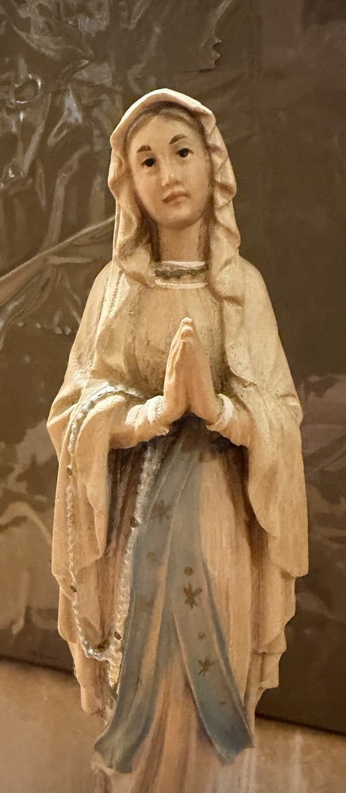 Vintage Madonna Statue From Lourdes