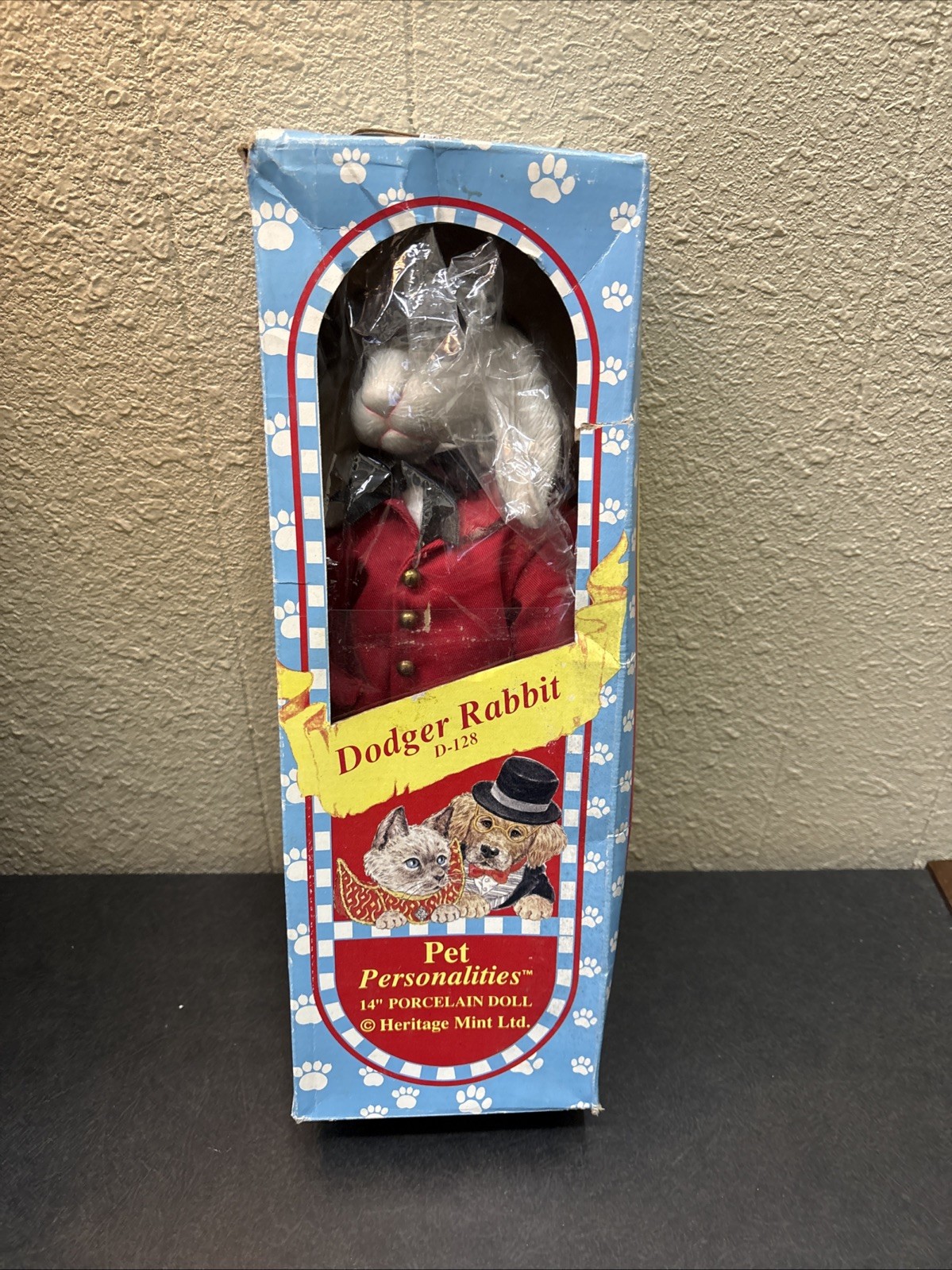 Vtg~1994~Heritage Mint Pet Personalities~Dodger Rabbit~D-128