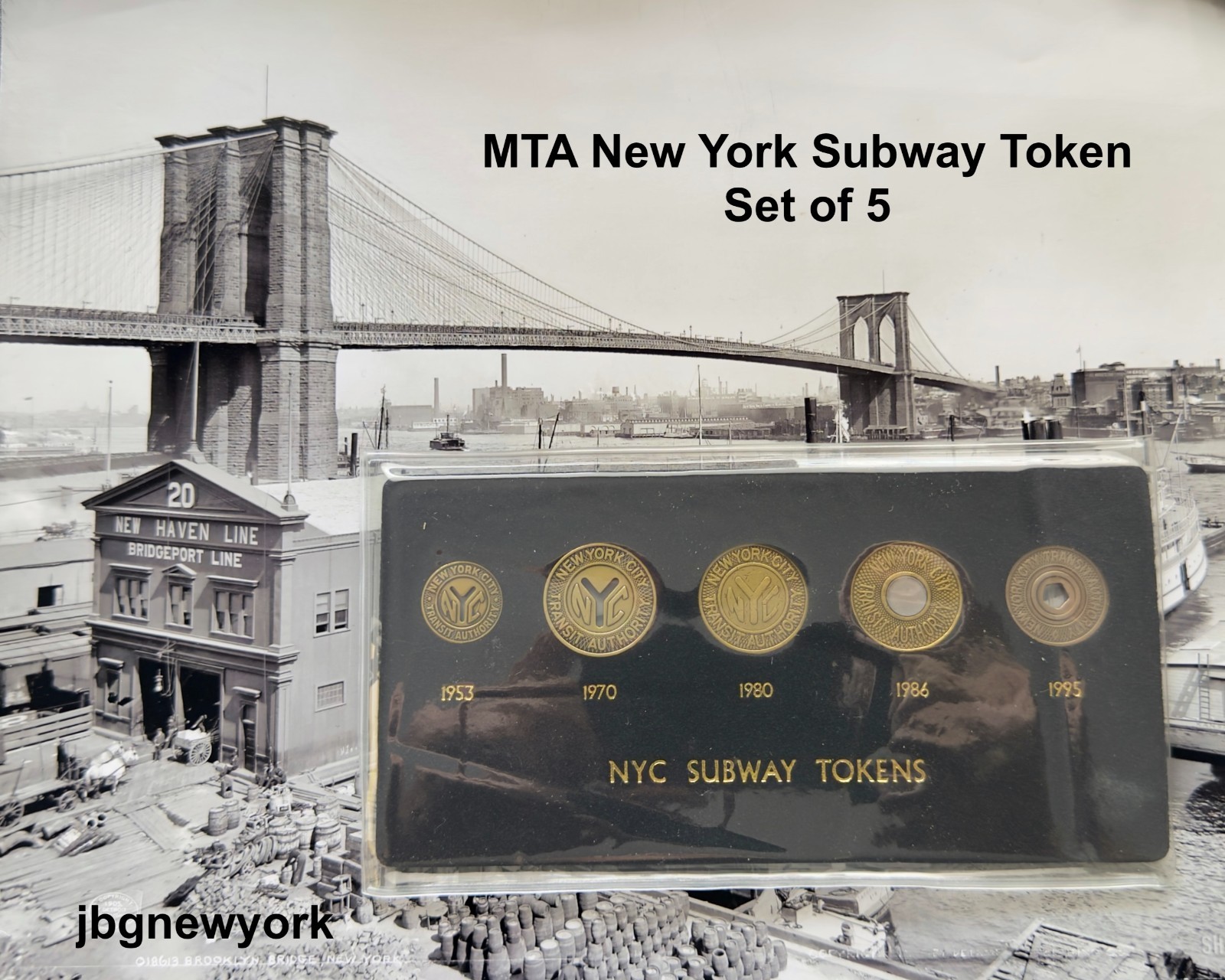 New York Transit Museum Subway 5 Set, In Original Packaging w/MTA Token Guide #6