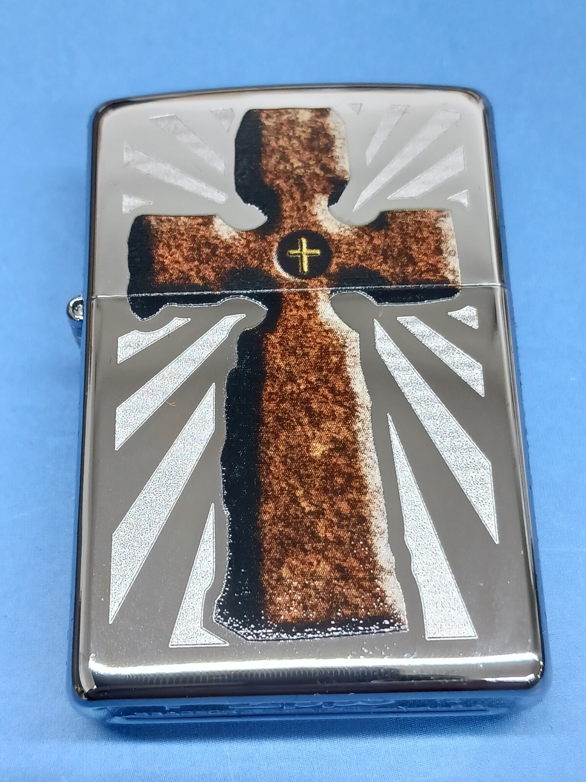 Zippo 28801 Ancient Cross High Polish Chrome