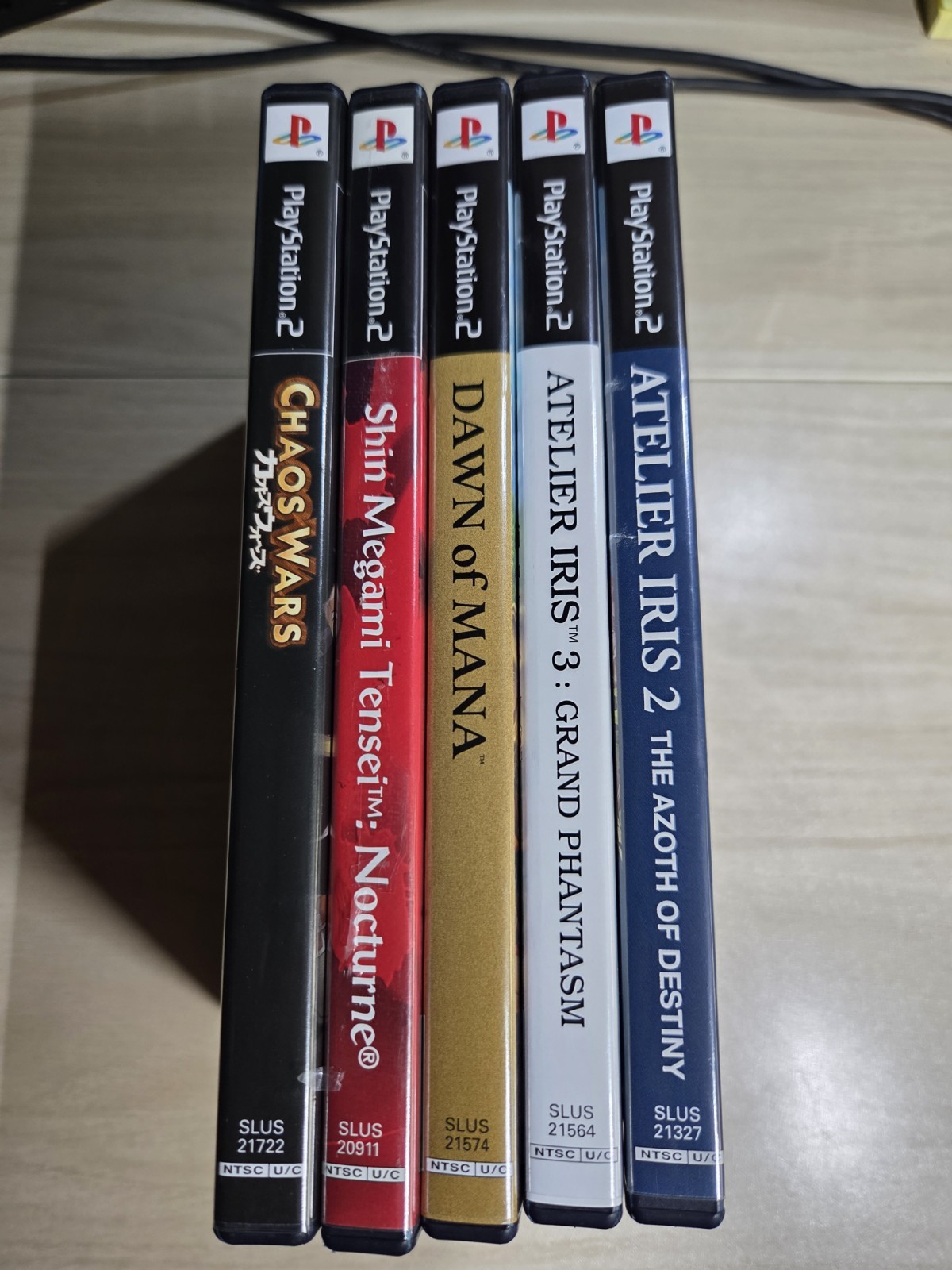 Atelier Iris 2 3 Dawn of Mana Shin Megami Tensei Nocturne Chaos Wars PS2 RPG Lot