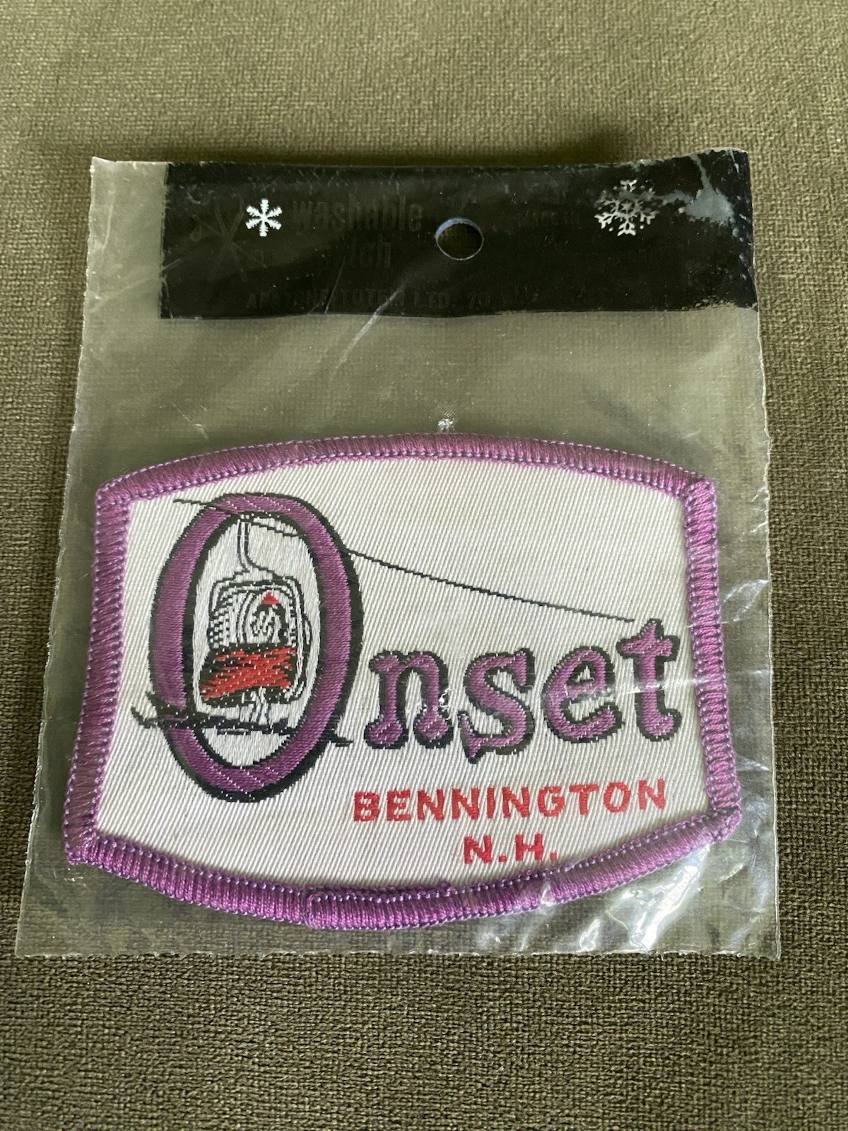 Rare 1970 Onset Ski Area Patch Now Crotched Mountain Sealed
