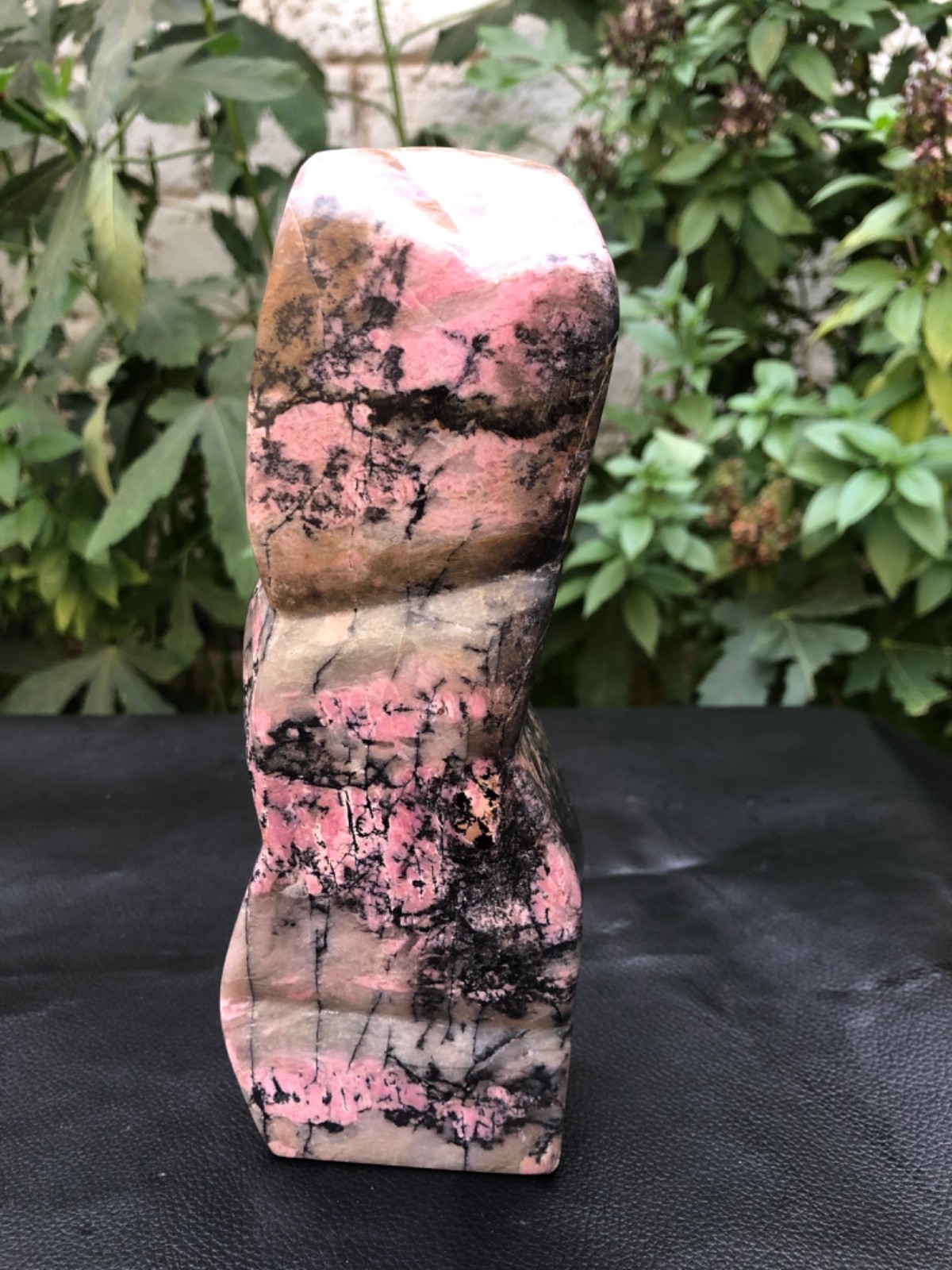 1.4KG Natural Rhodonite Gemstone Polished Large Crystal Mineral Specimen