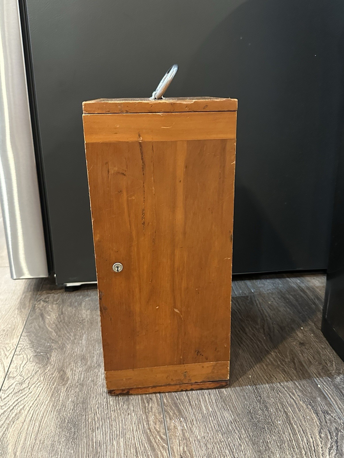 Vintage Wooden Fitted Microscope Carrying Case Box / Trinket Box / Doll Clothes