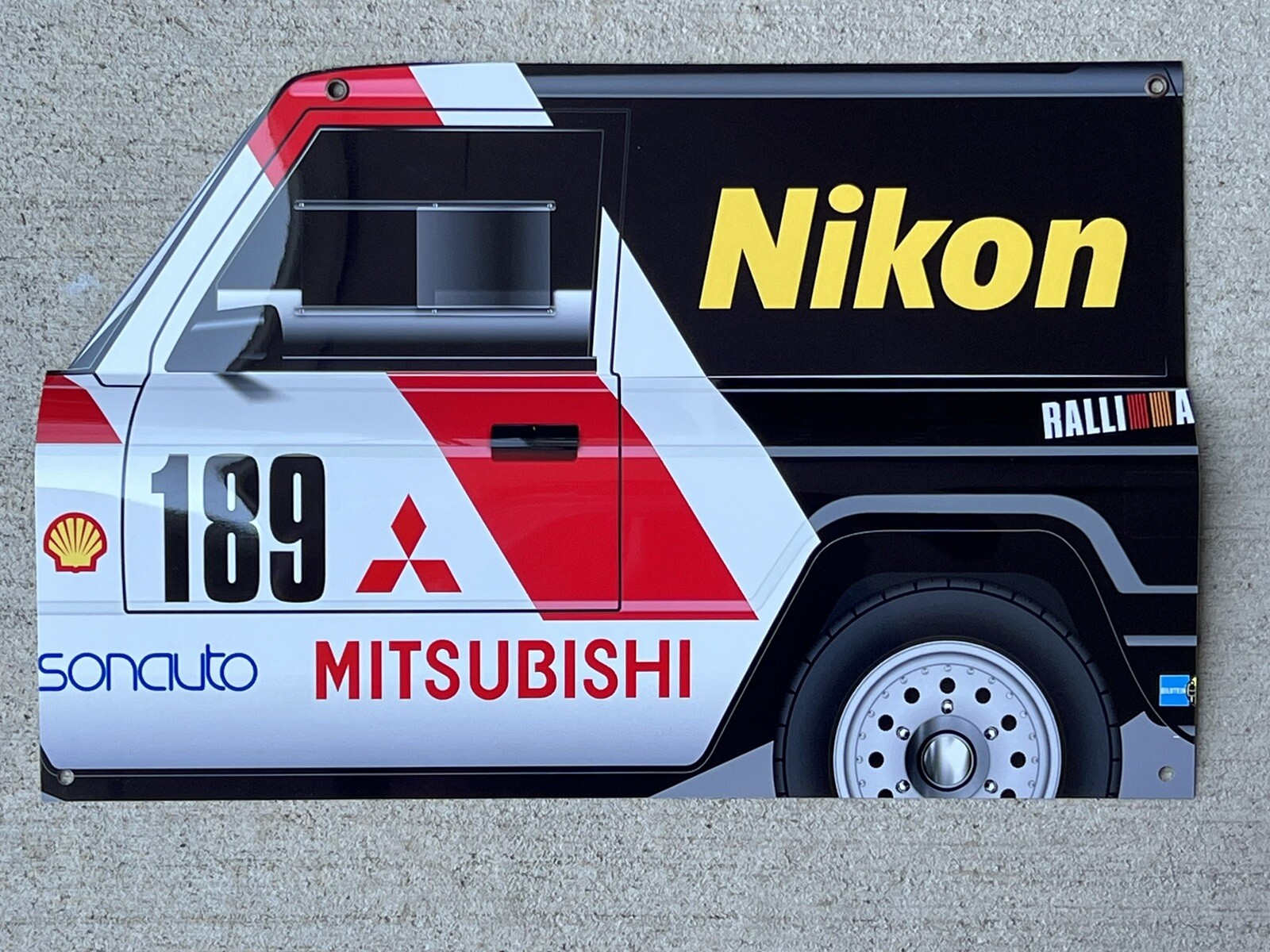 WOW 1985 Mitsubishi Pajero Montero Paris Dakar RALLY Off Road Racing Style Sign