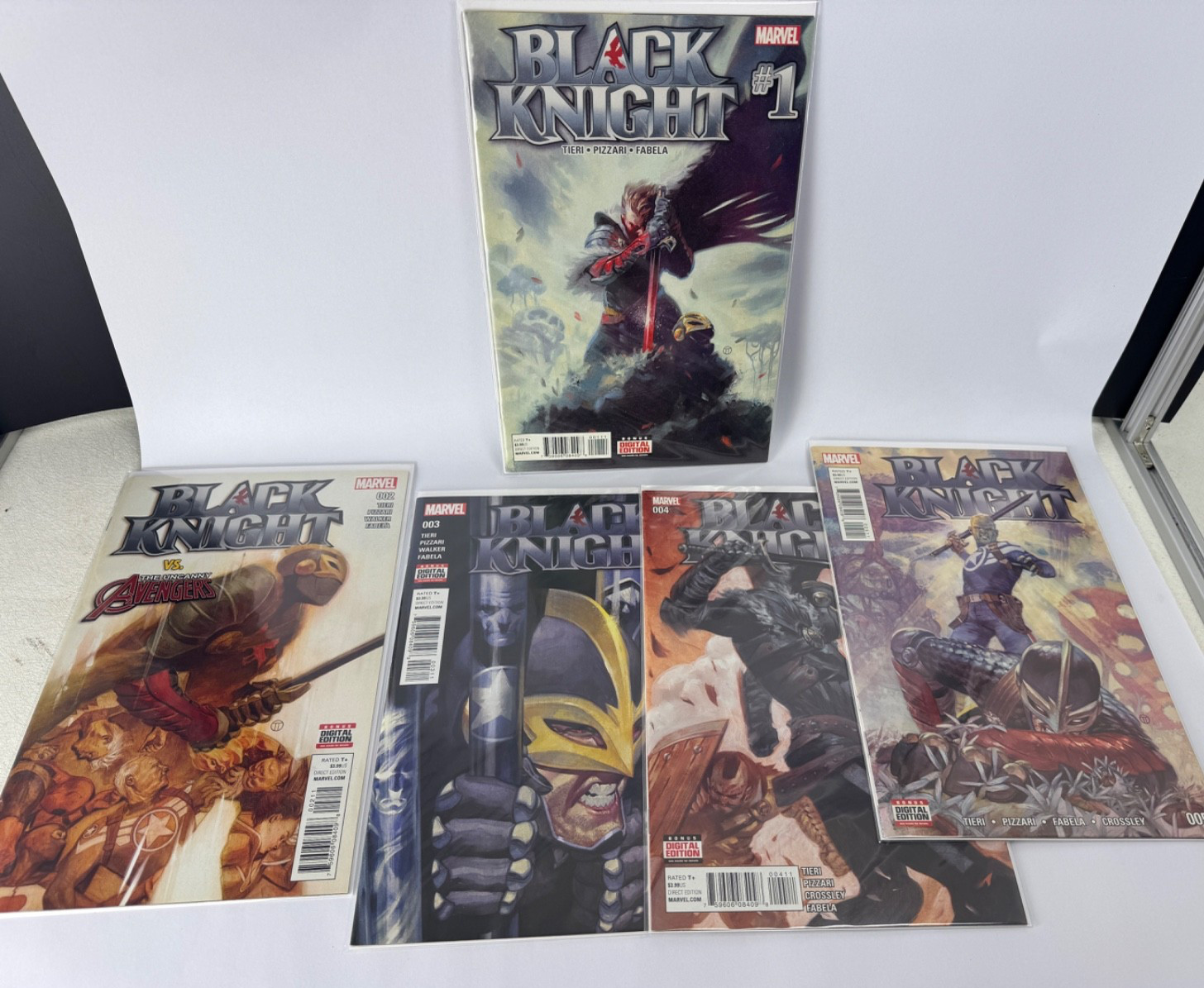 Lot of 5 Black Knight Marvel Comic Books # 1 2 3 4 5 / 1st Prints / Bags Boards