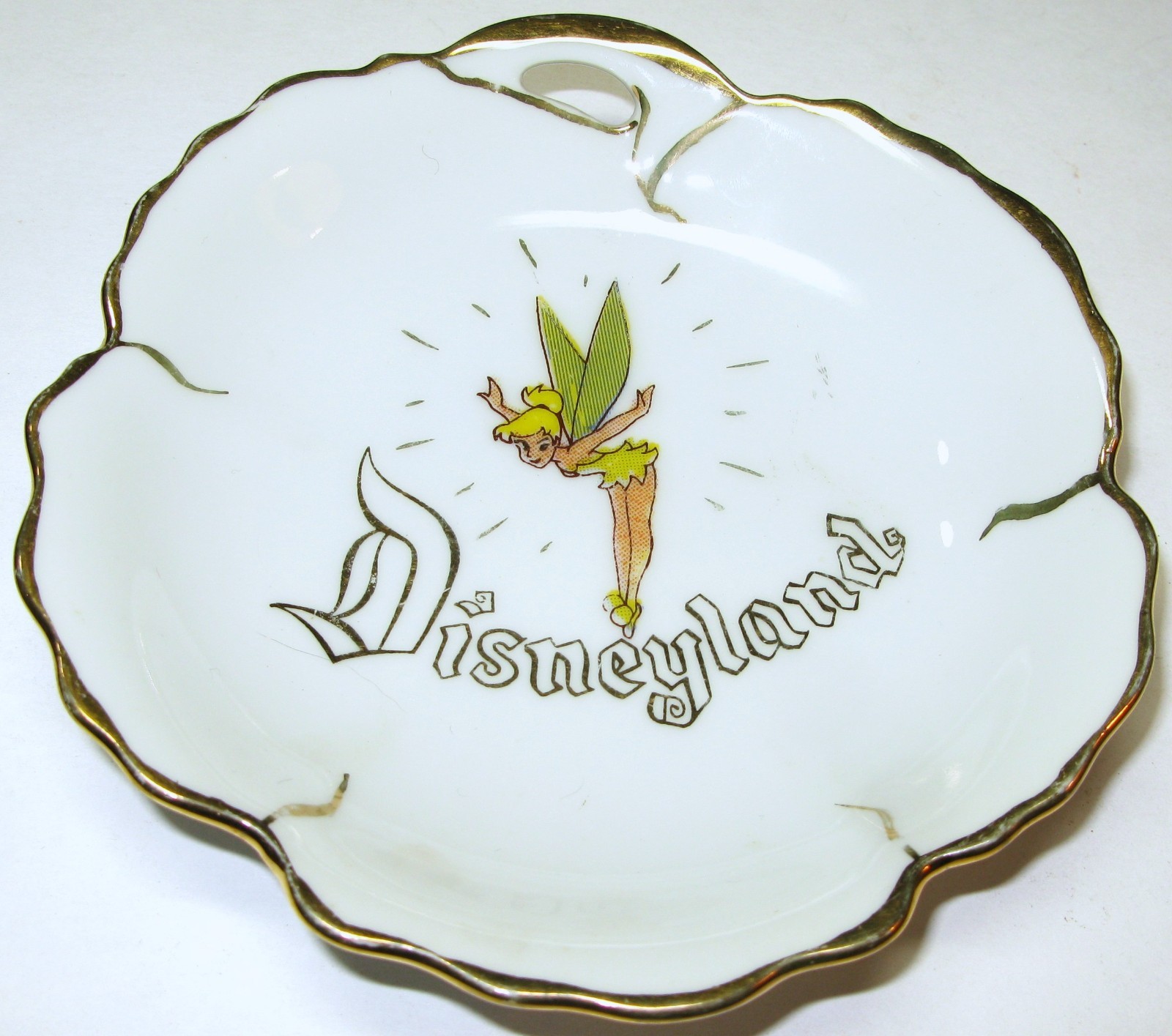 Vintage 1950\'s Eleanore Welborn Disneyland, Disney Trinket Dish, Tinkerbell