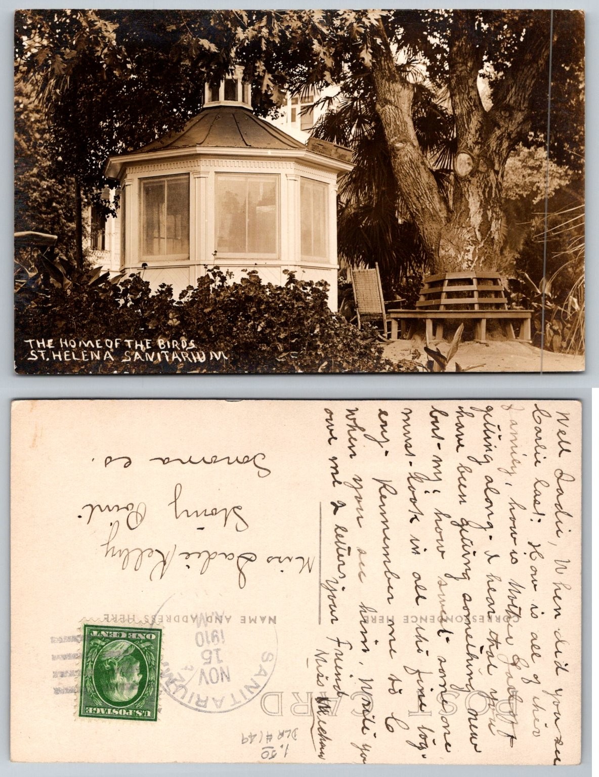 1910 RPPC St. Helena Sanitarium \