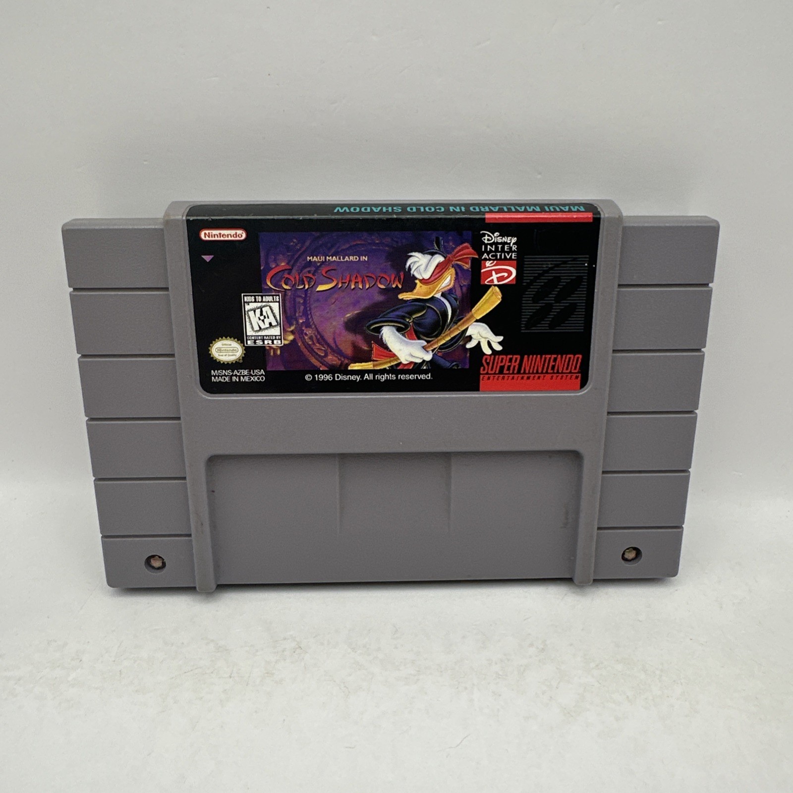 Maui Mallard in Cold Shadow SNES Super Nintendo Game Cartridge VGC