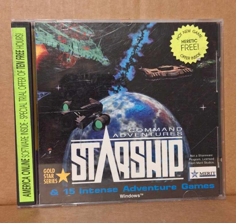 Command Adventures Starship (PC, 1993) & 15 Intense Adventure Games - Tested