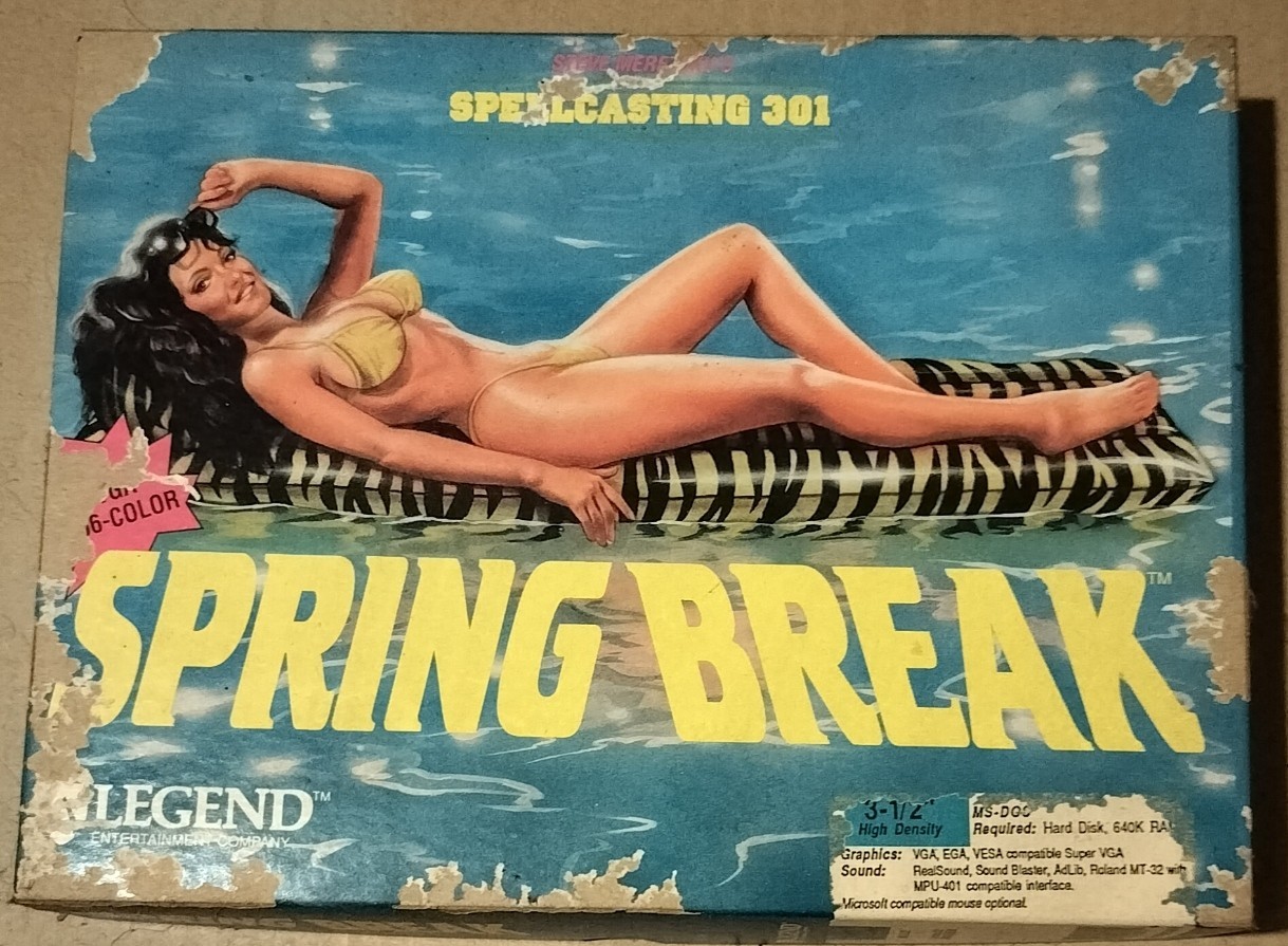 SPRING BREAK - SPELLCASTING 301 | 1992 | PC MS-DOS - ALL 4 Disks, Manuals, Info