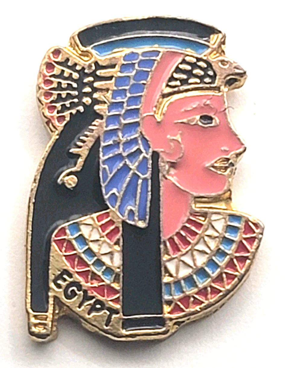 Ancient Egypt Queen Cleopatra Nefertiti Royal Headdress Travel Souvenir Pin EG