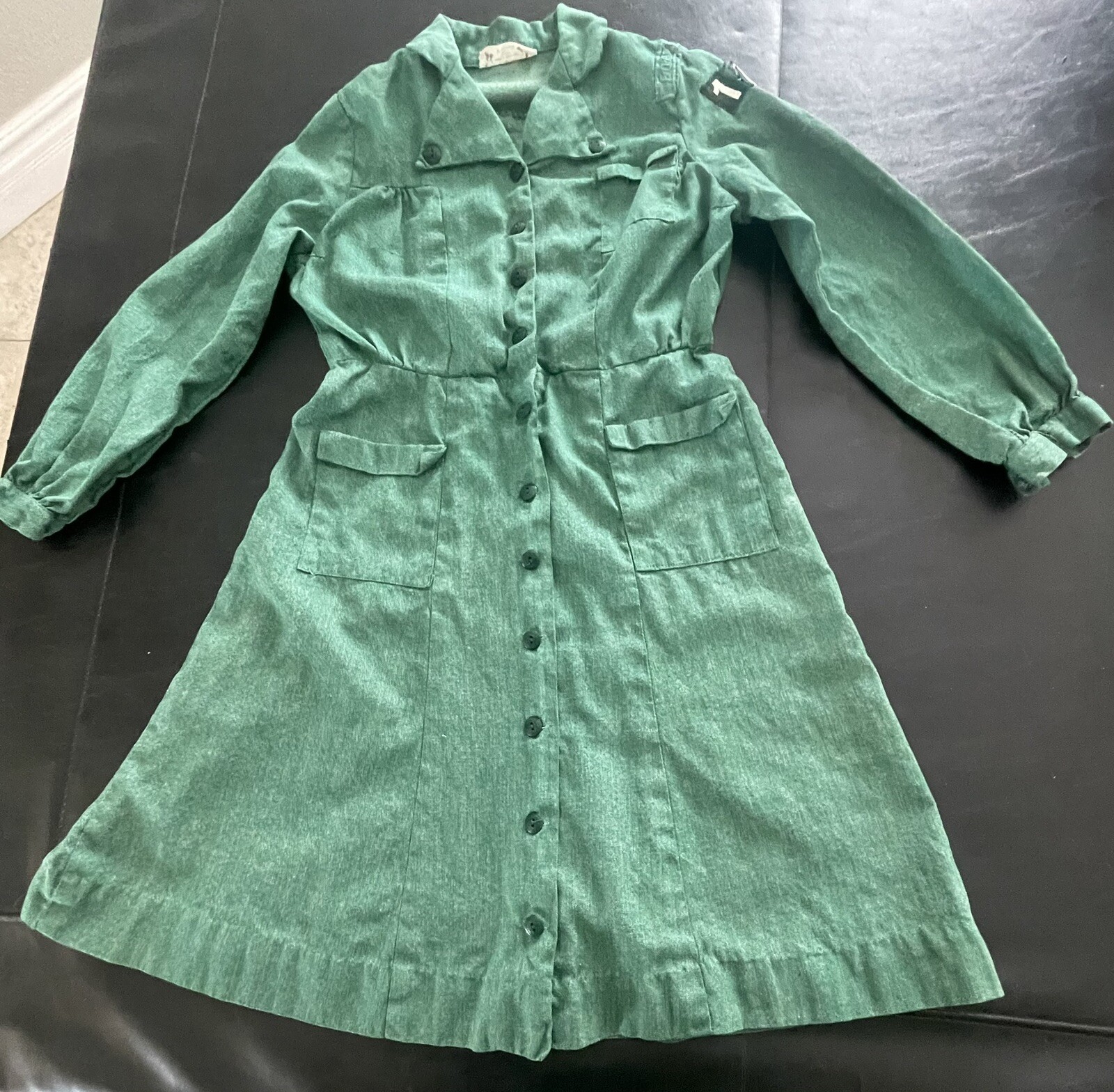 REDUCED Vintage 1952 Girl Scout INTERMEDIATE UNIFORM DRESS-FORT WAYNE #183