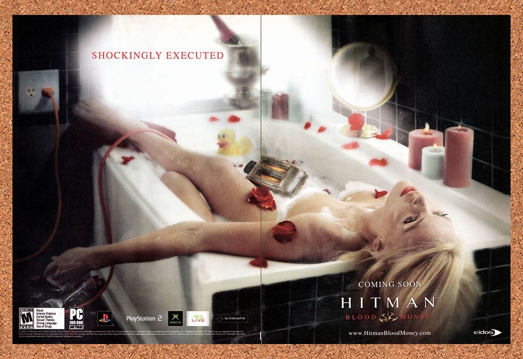 2005 Hitman Blood Money Xbox Shockingly Executed Original Ad / Promo vc2