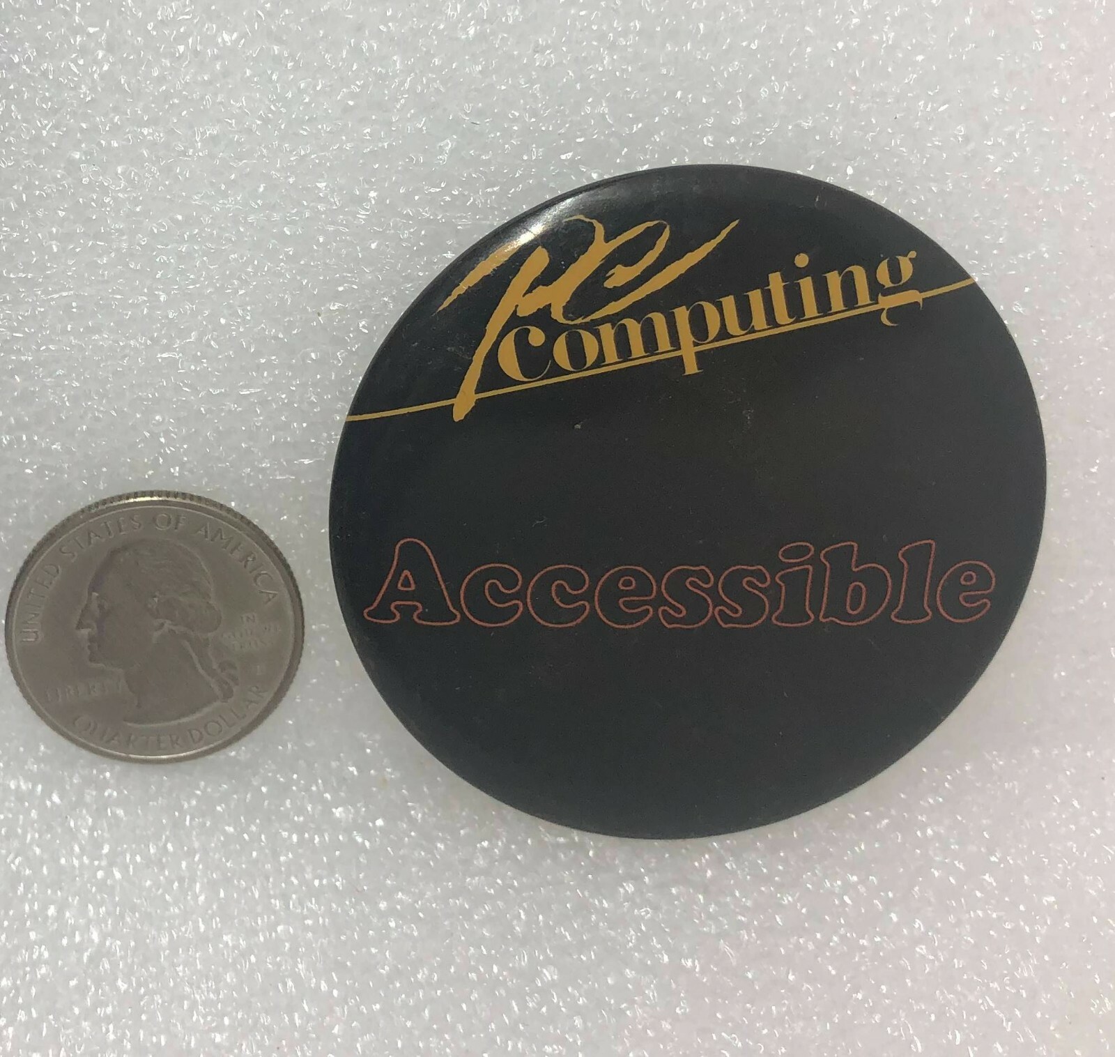 PC Computing Accessible Advertising Button Pin
