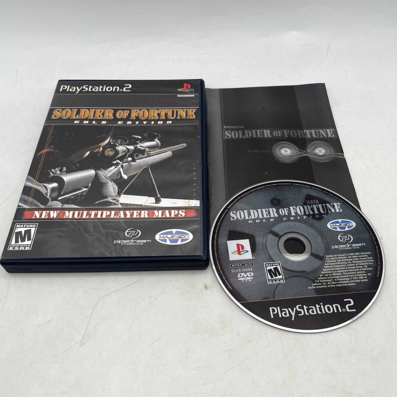 Soldier Of Fortune Gold Edition Sony Playstation 2 PS2 Complete w/ Manual CIB