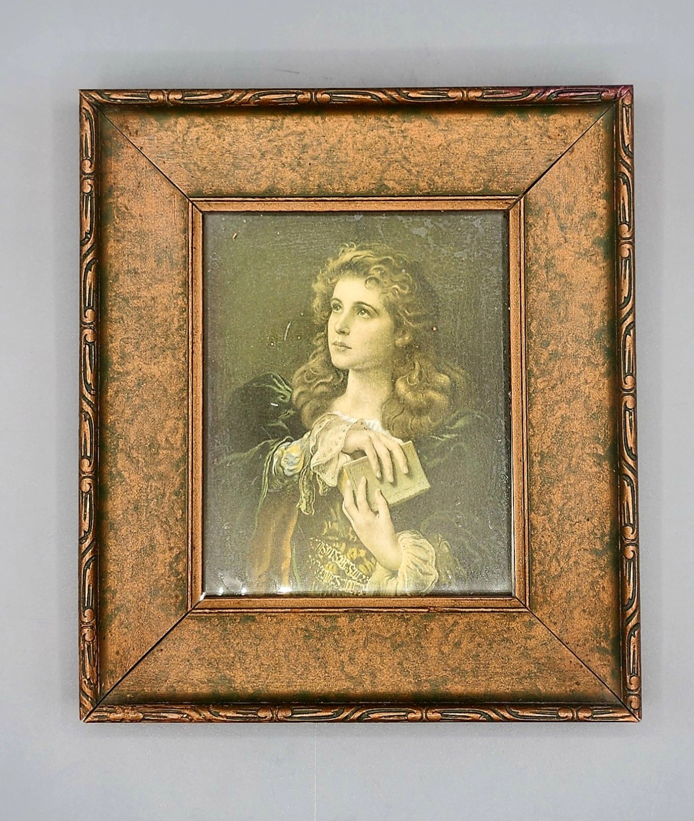 Antique Victorian Wide Wood Picture Frame Fits 4\