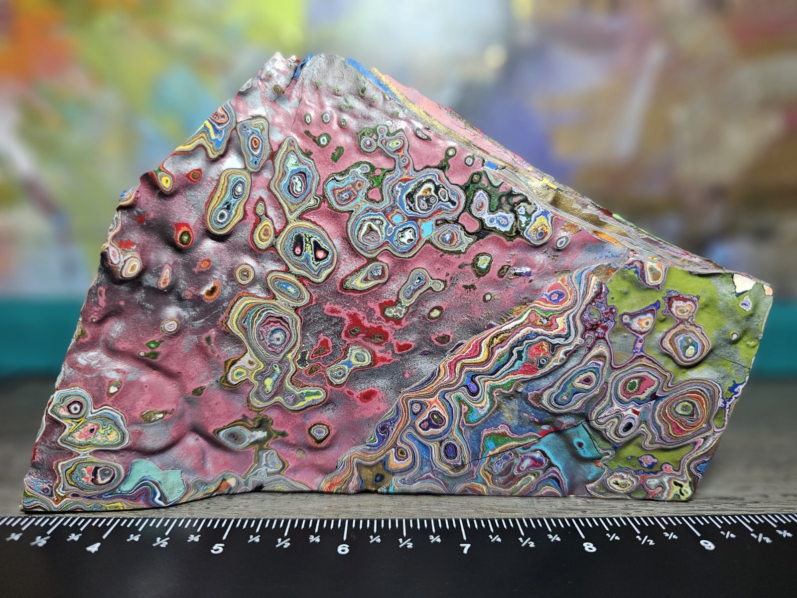 Cadillac Ranch Texas Fordite Rare Colors Motor City Agate Blanks/Cabbing BAF