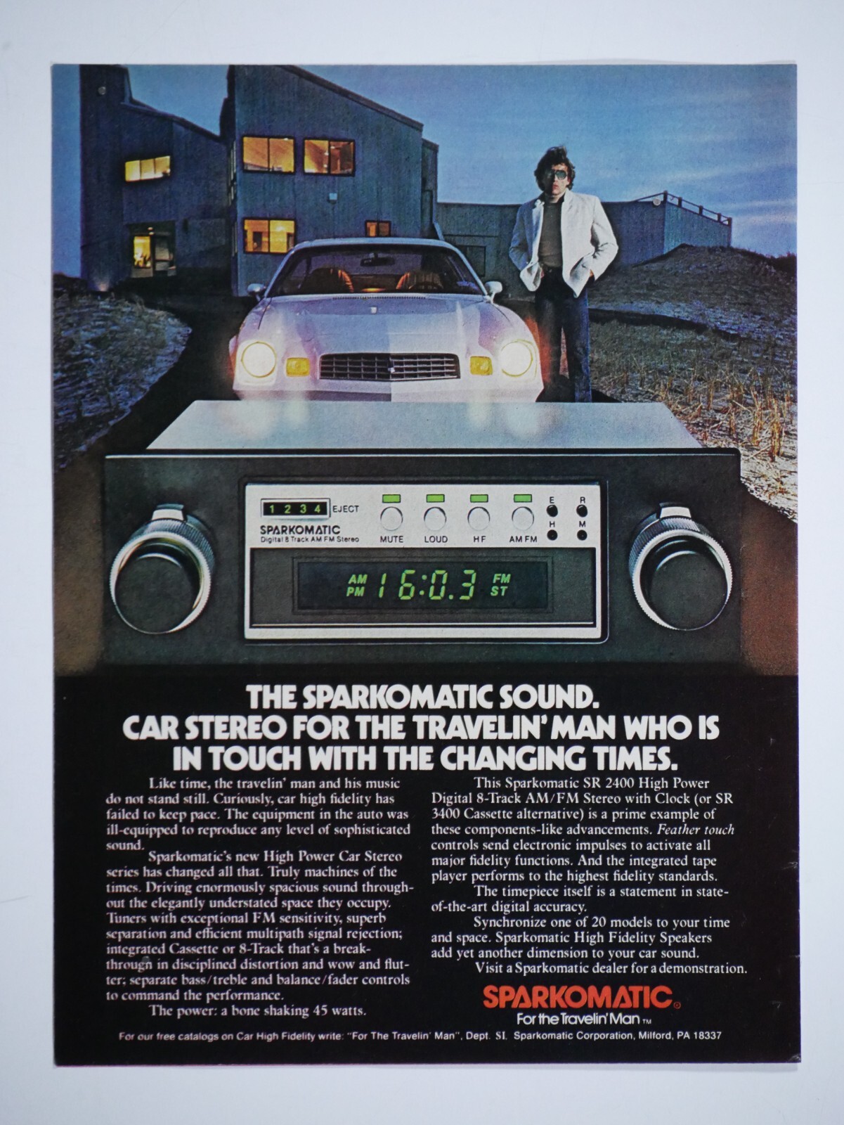 Chevrolet Camaro Vintage 1978 Sparkomatic Original Magazine Print Ad-8.5 x 11\