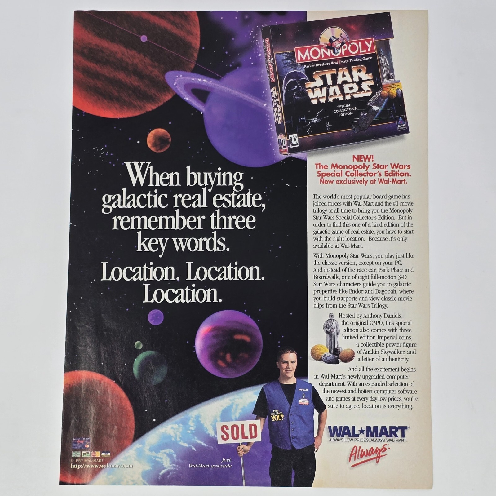 Monopoly Star Wars Special Collector's Edition Print Ad/Poster Promo Art
